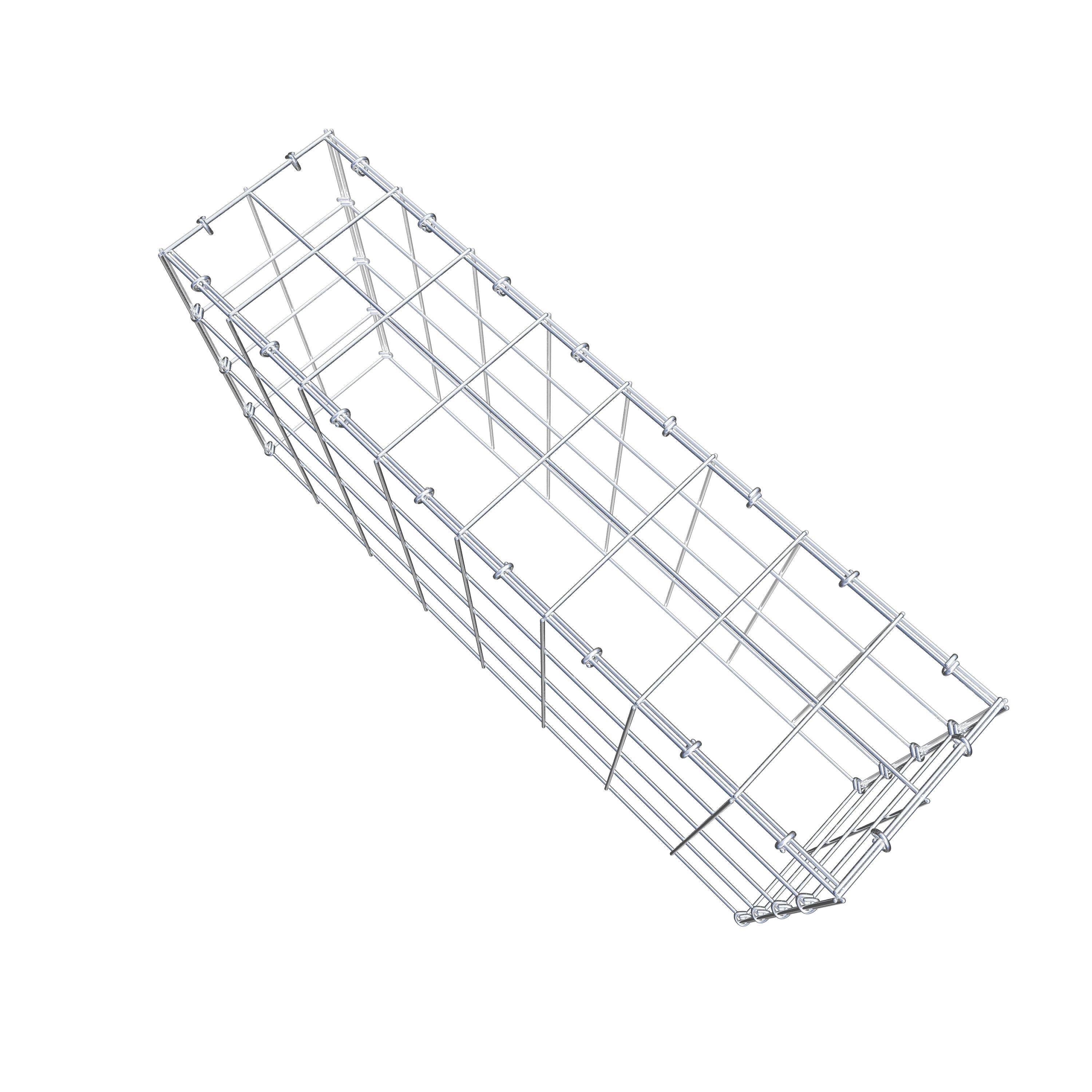 Mounted gabion type 3 80 cm x 40 cm x 20 cm (L x H x D), mesh size 10 cm x 10 cm, C-ring