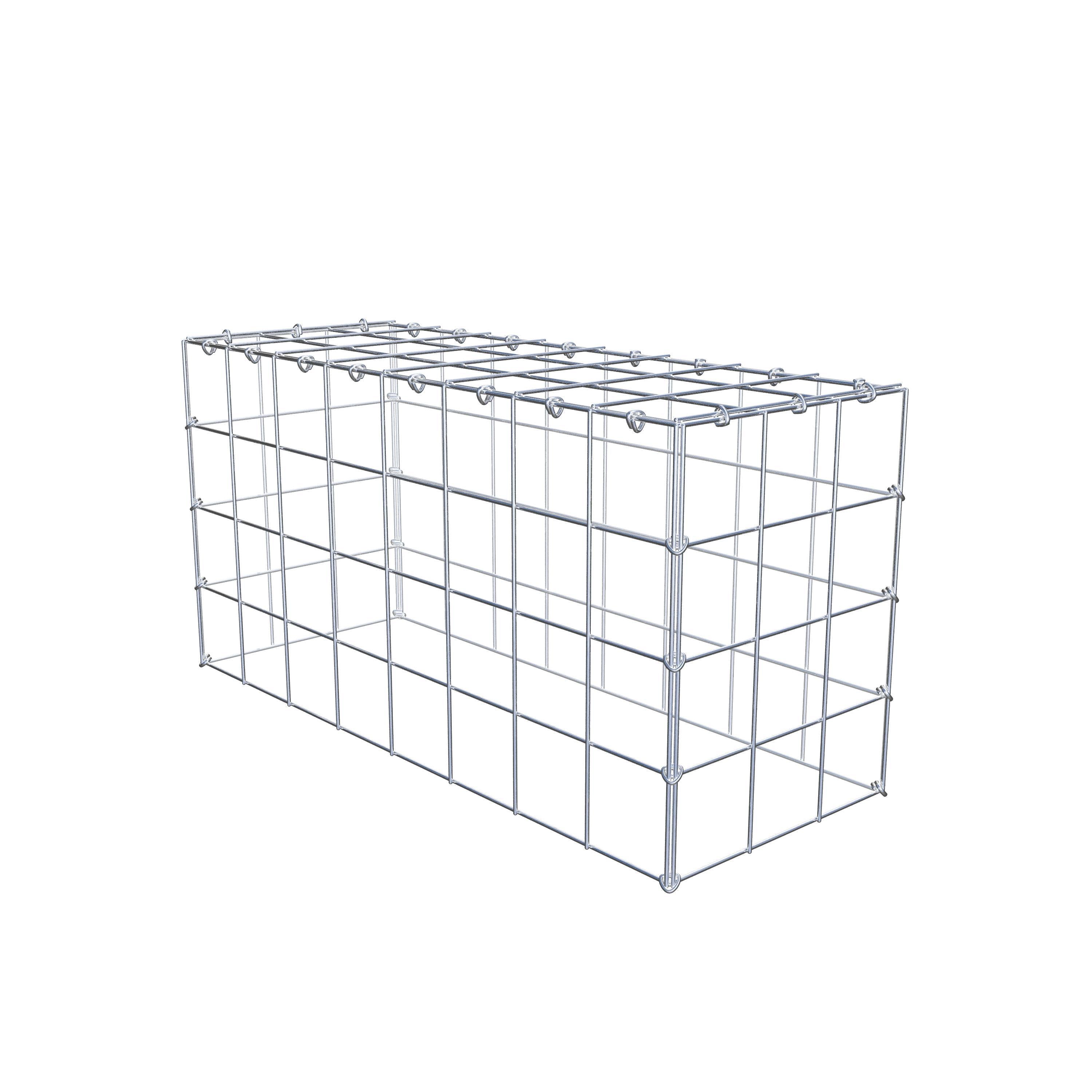 Mounted gabion type 3 80 cm x 40 cm x 30 cm (L x H x D), mesh size 10 cm x 10 cm, C-ring