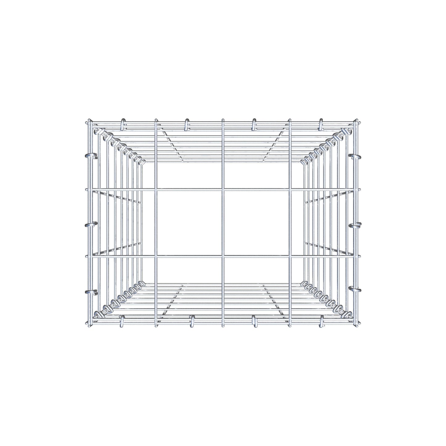 Anbaugabione Typ 3 80 cm x 40 cm x 30 cm (L x H x T), Maschenweite 10 cm x 10 cm, C-Ring