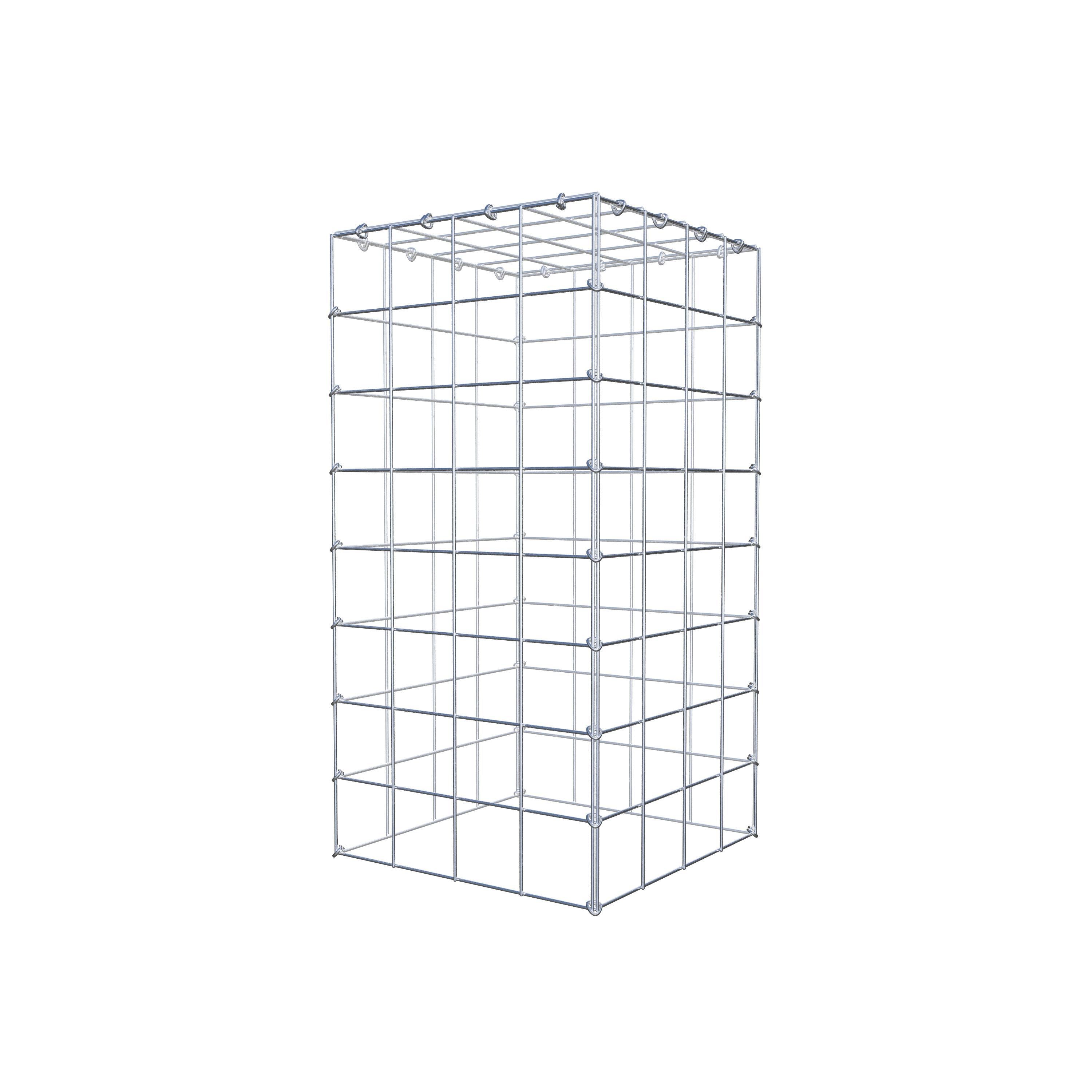 Mounted gabion type 3 80 cm x 40 cm x 40 cm (L x H x D), mesh size 10 cm x 10 cm, C-ring