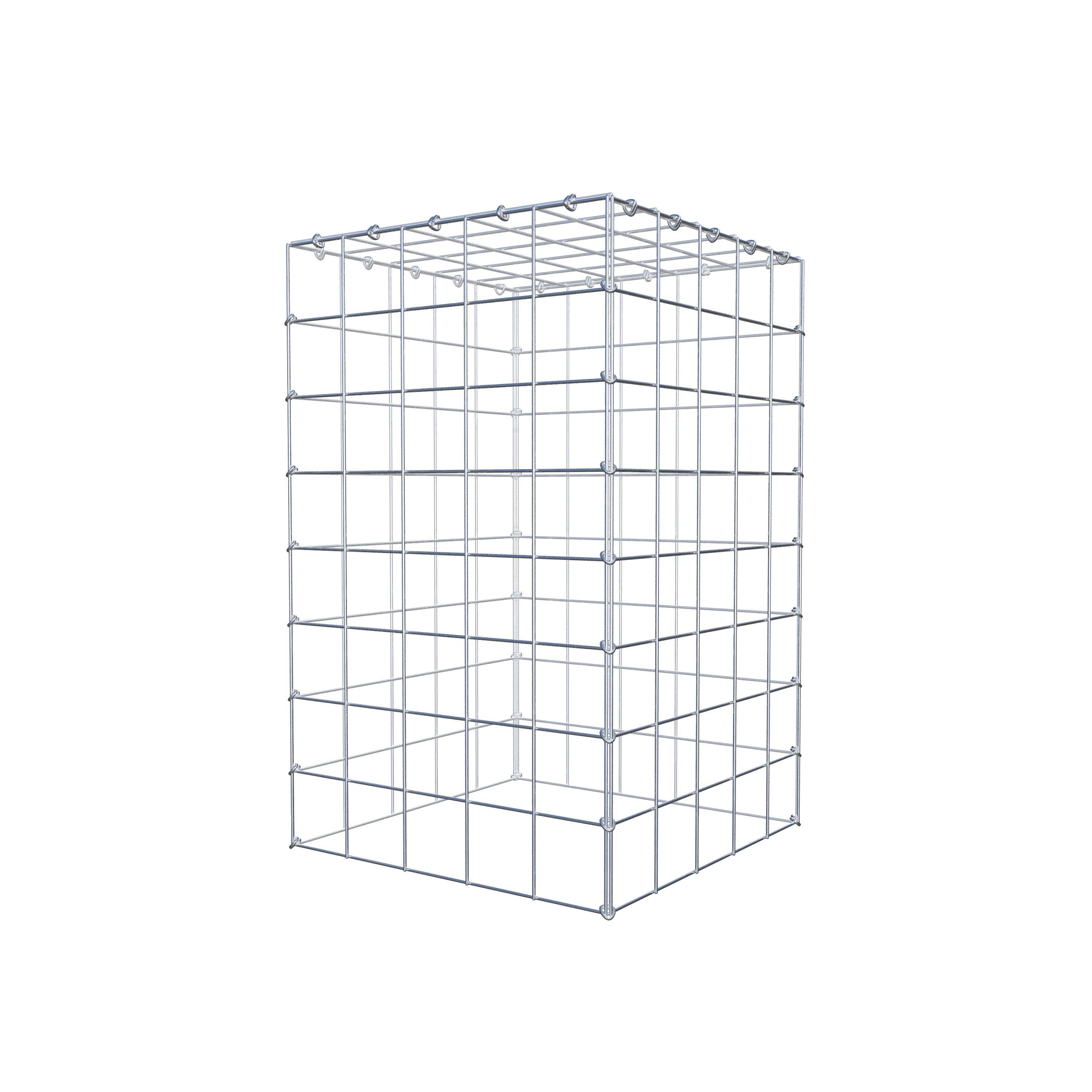 Mounted gabion type 3 80 cm x 50 cm x 50 cm (L x H x D), mesh size 10 cm x 10 cm, C-ring