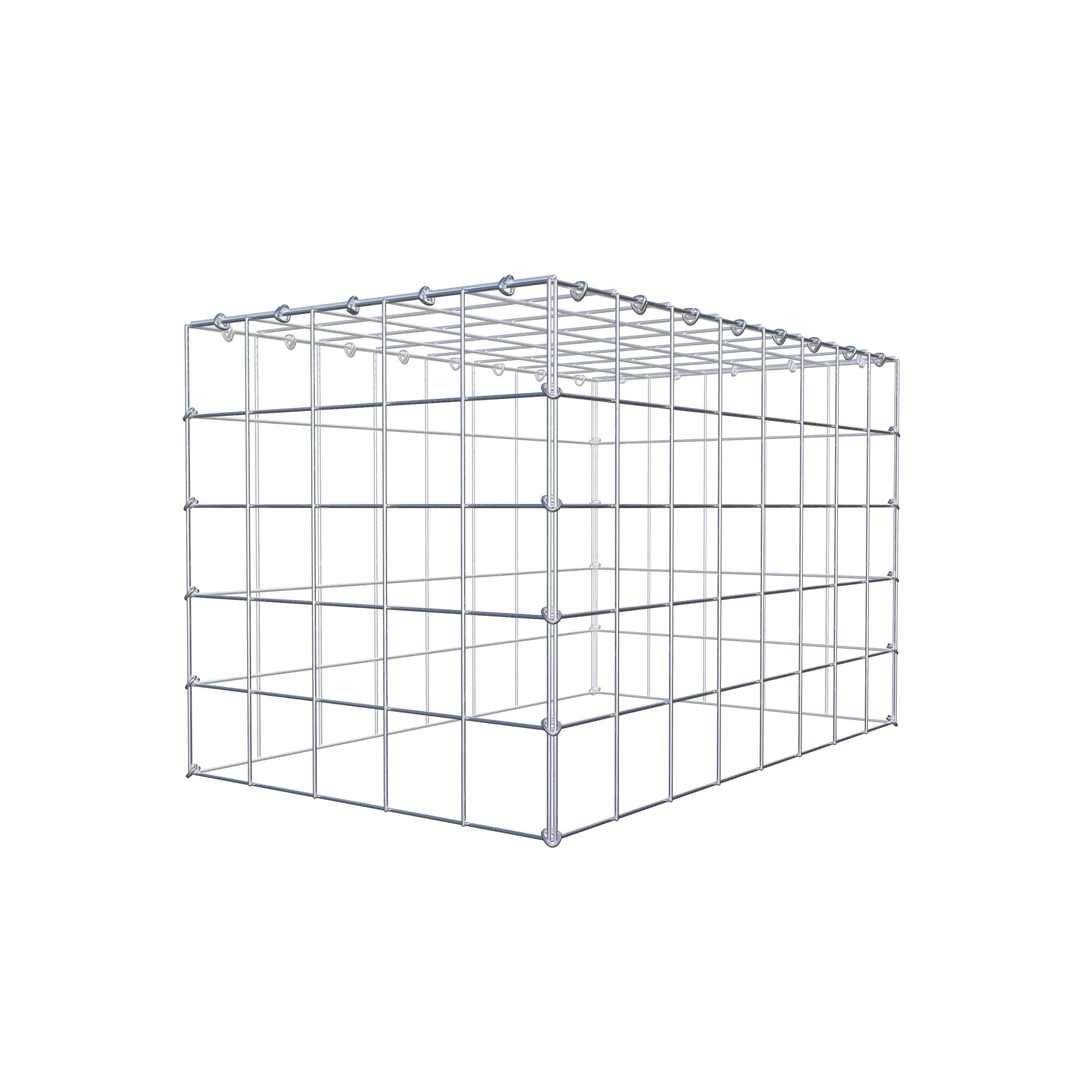 Mounted gabion type 3 80 cm x 50 cm x 50 cm (L x H x D), mesh size 10 cm x 10 cm, C-ring