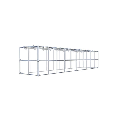 Type 3 oplegkorf 100 cm x 20 cm x 20 cm (L x H x D), maaswijdte 10 cm x 10 cm, C-ring