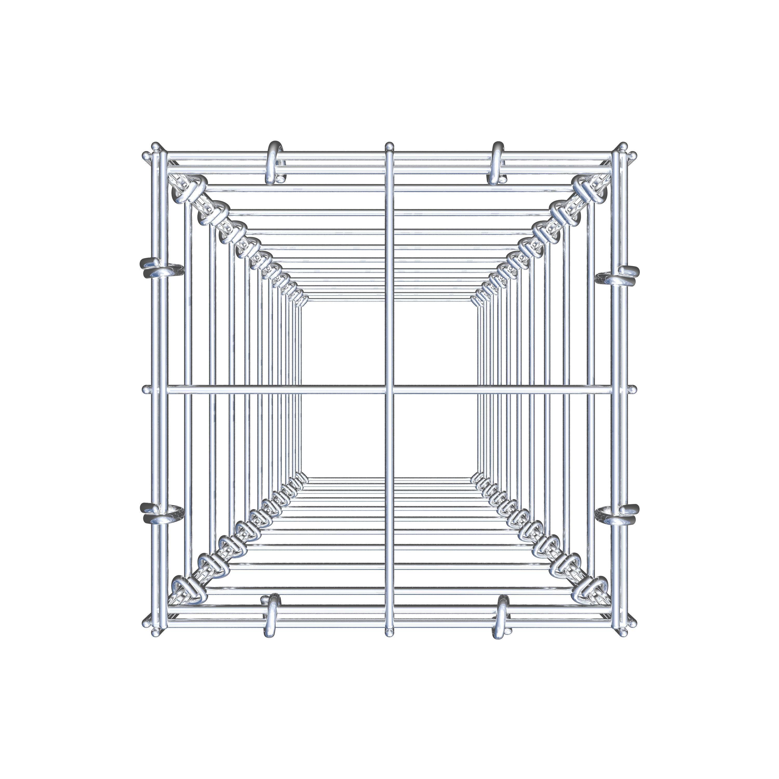 Mounted gabion type 3 100 cm x 20 cm x 20 cm (L x H x D), mesh size 10 cm x 10 cm, C-ring