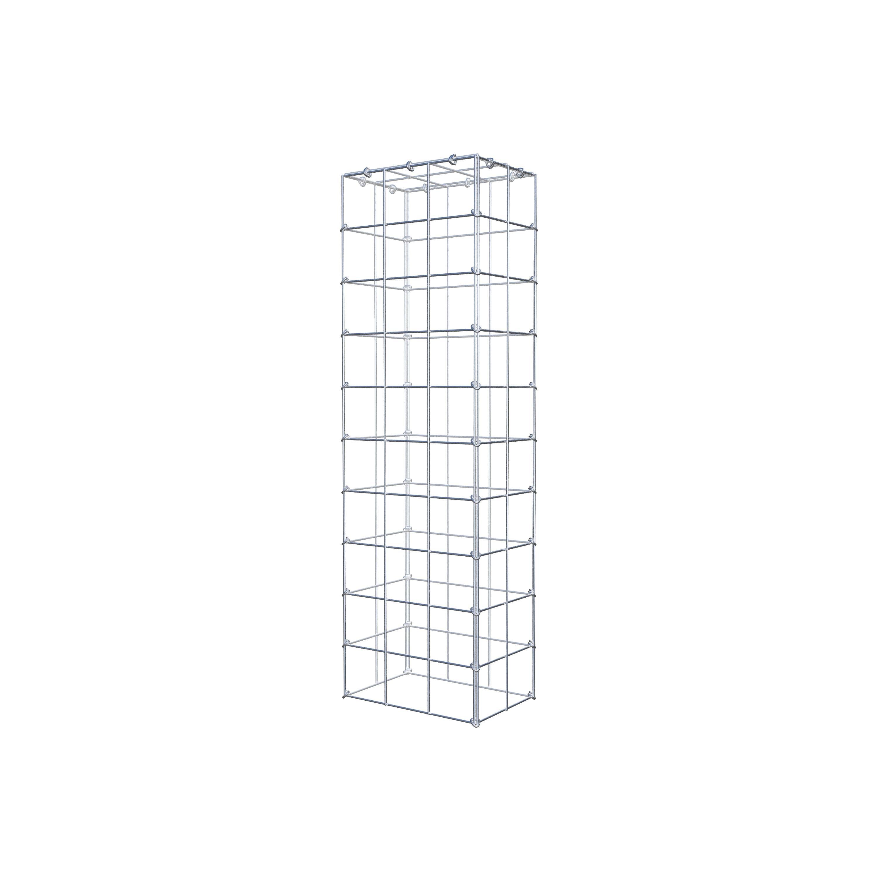 Monteret gabion type 3 100 cm x 20 cm x 30 cm (L x H x D), maskestørrelse 10 cm x 10 cm, C-ring