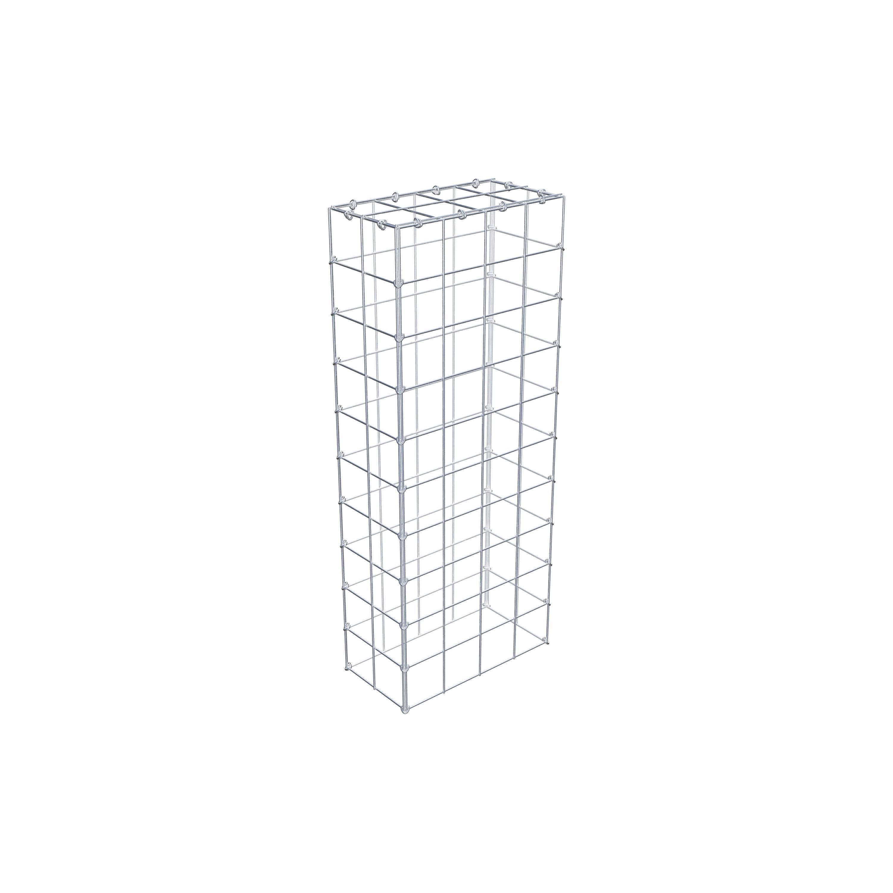 Mounted gabion type 3 100 cm x 20 cm x 40 cm (L x H x D), mesh size 10 cm x 10 cm, C-ring