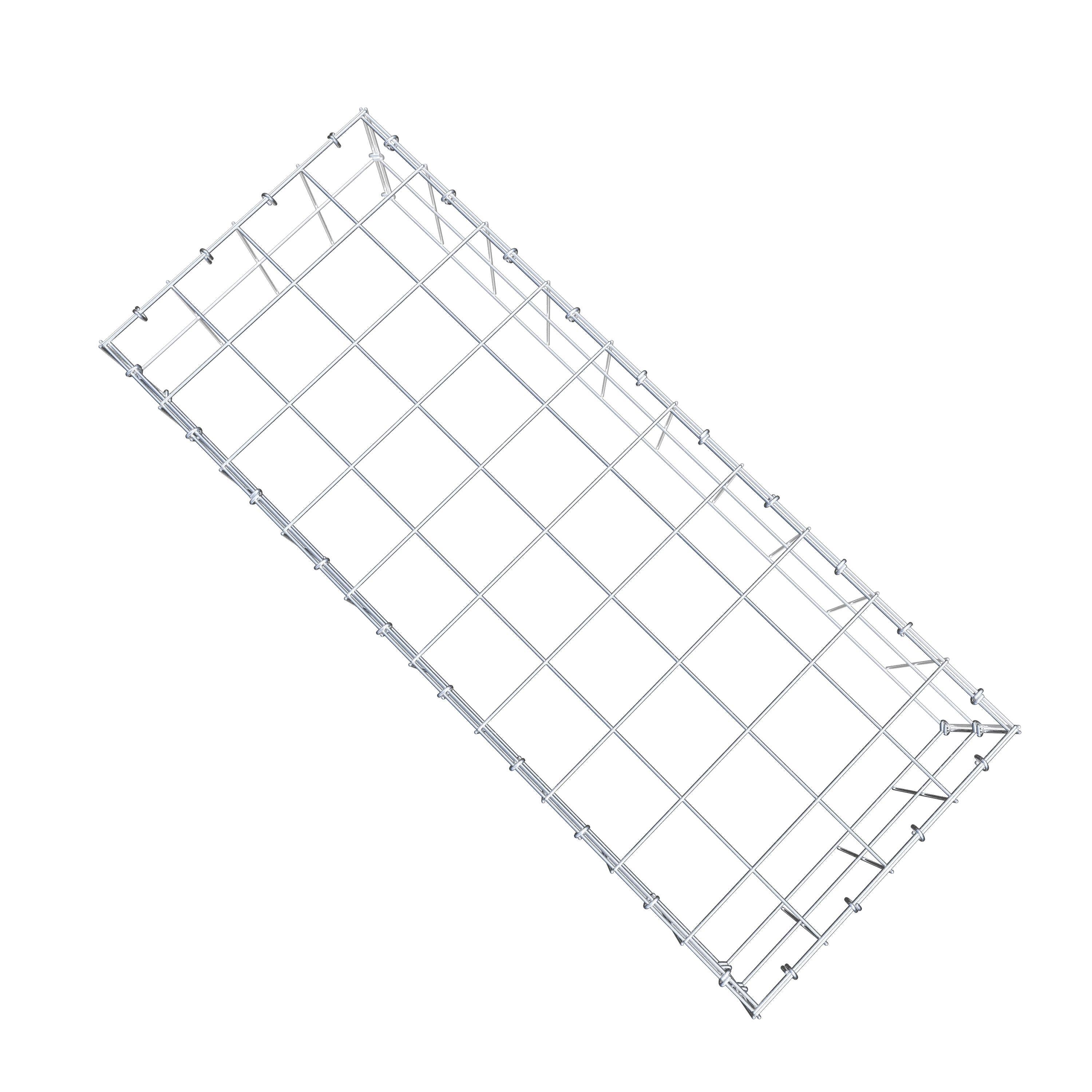 Mounted gabion type 3 100 cm x 20 cm x 40 cm (L x H x D), mesh size 10 cm x 10 cm, C-ring