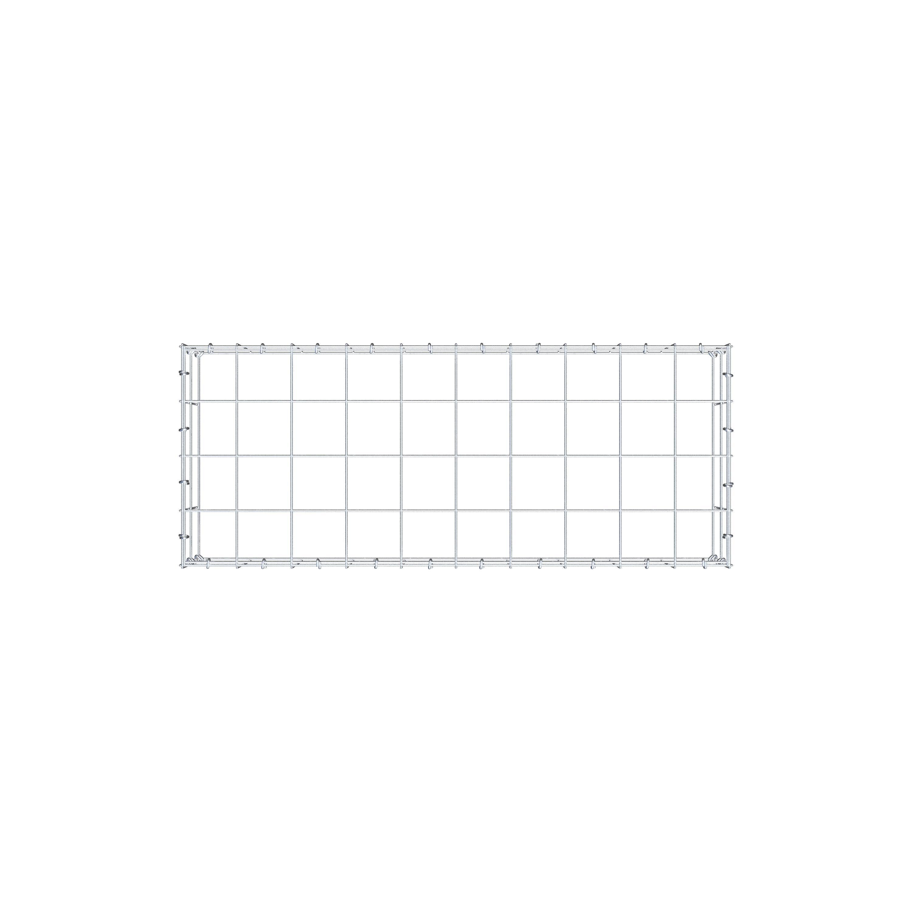 Mounted gabion type 3 100 cm x 20 cm x 40 cm (L x H x D), mesh size 10 cm x 10 cm, C-ring