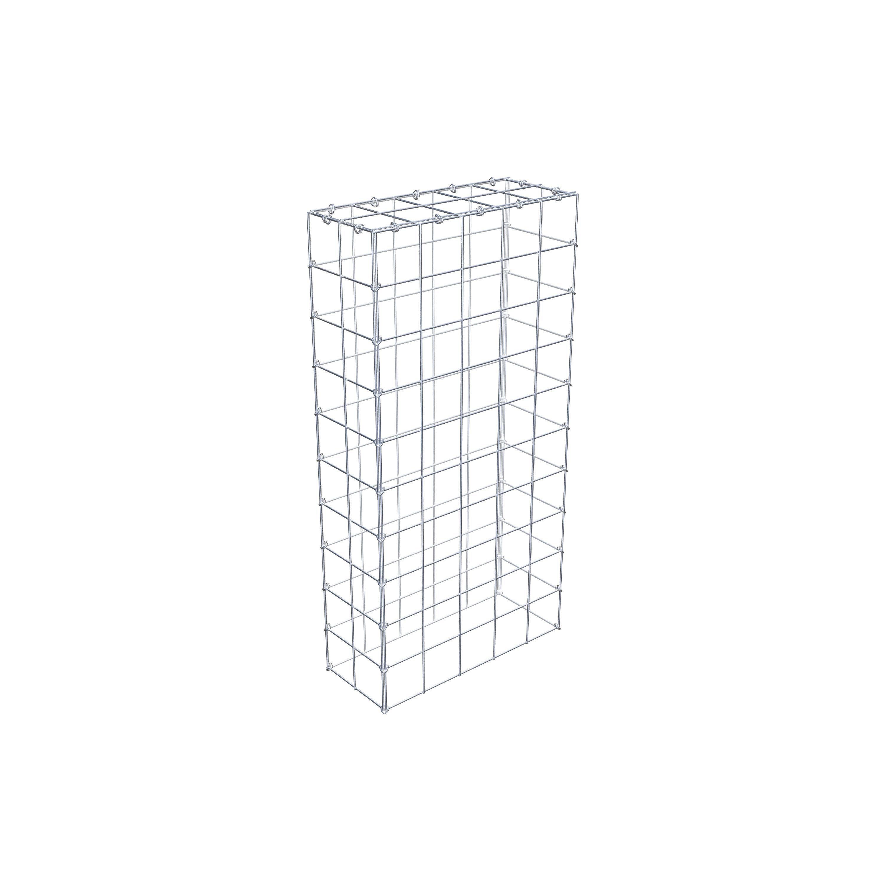 Mounted gabion type 3 100 cm x 20 cm x 50 cm (L x H x D), mesh size 10 cm x 10 cm, C-ring