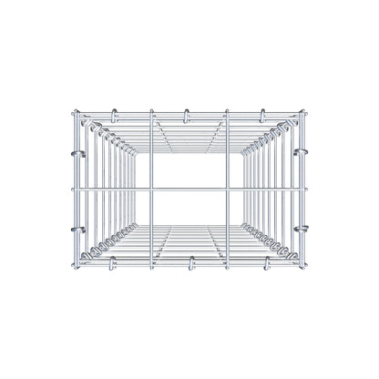 Type 3 oplegkorf 100 cm x 30 cm x 20 cm (L x H x D), maaswijdte 10 cm x 10 cm, C-ring