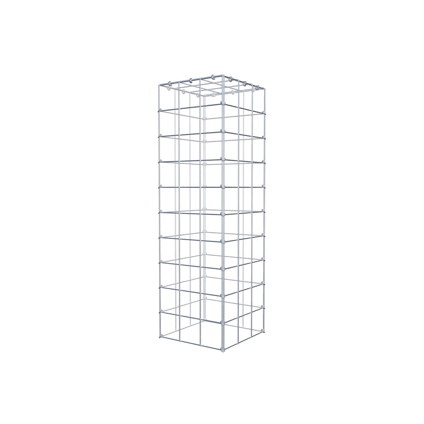 Typ 3 påbyggnadsgabion 100 cm x 30 cm x 30 cm (L x H x D), maskstorlek 10 cm x 10 cm, C-ring