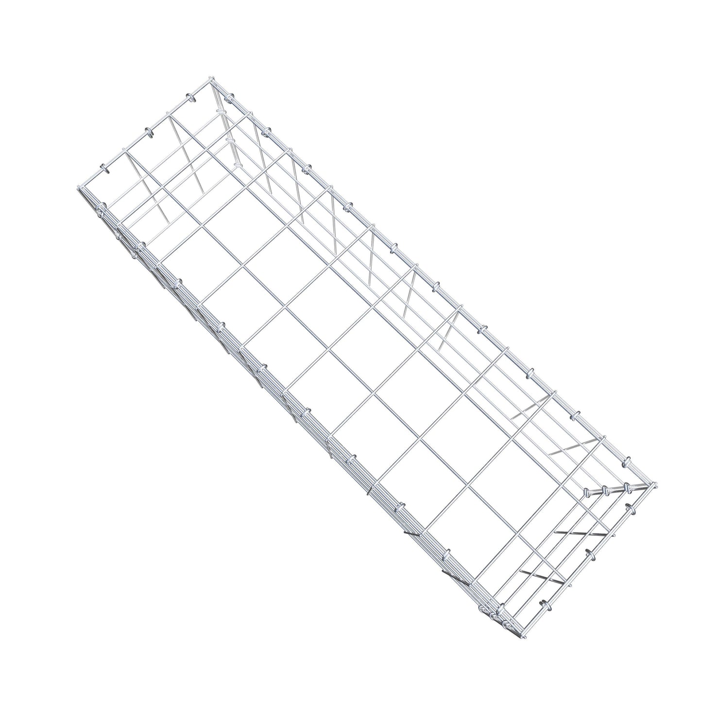 Typ 3 påbyggnadsgabion 100 cm x 30 cm x 30 cm (L x H x D), maskstorlek 10 cm x 10 cm, C-ring