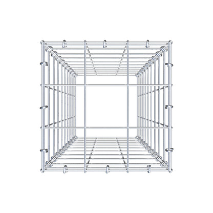 Typ 3 påbyggnadsgabion 100 cm x 30 cm x 30 cm (L x H x D), maskstorlek 10 cm x 10 cm, C-ring