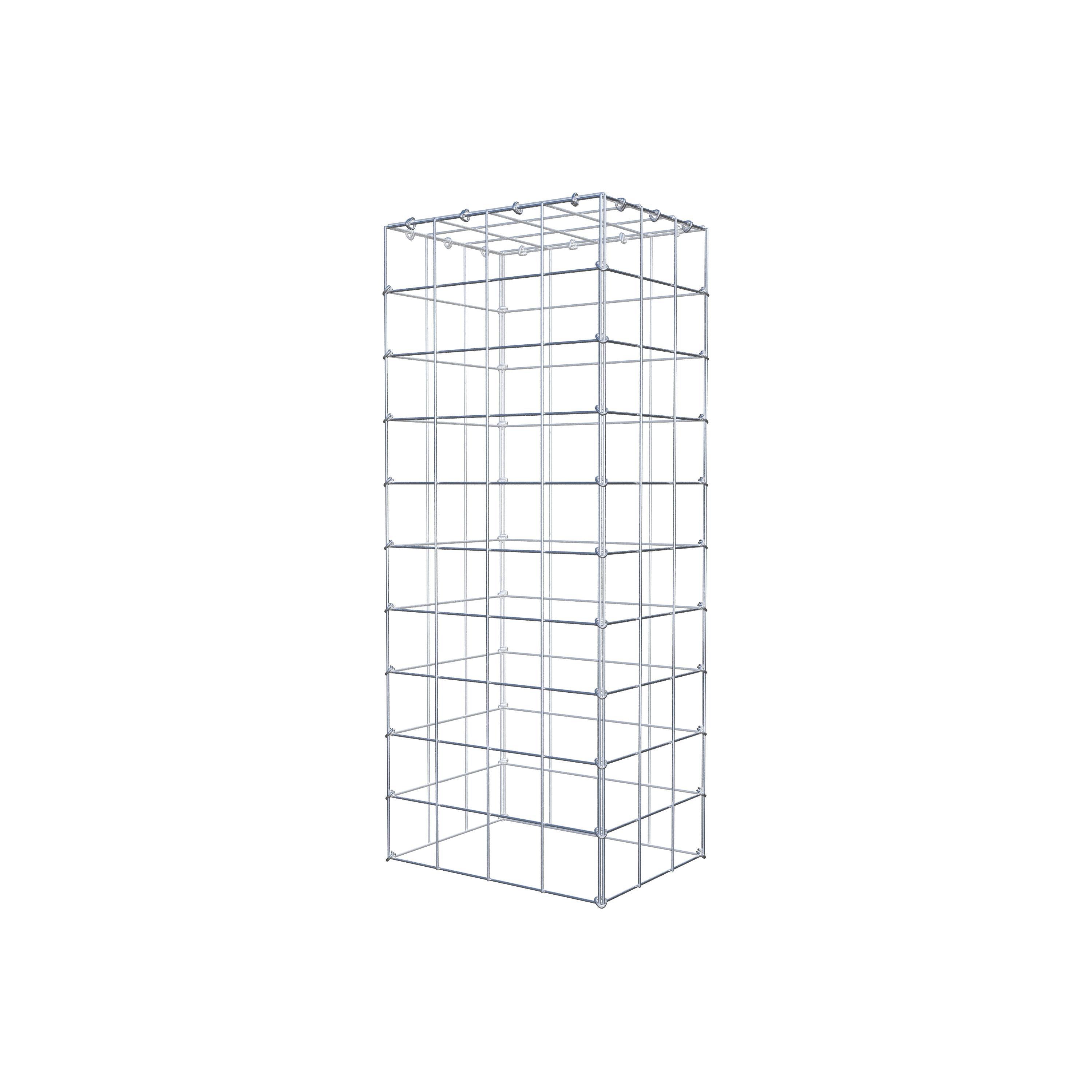 Mounted gabion type 3 100 cm x 30 cm x 40 cm (L x H x D), mesh size 10 cm x 10 cm, C-ring