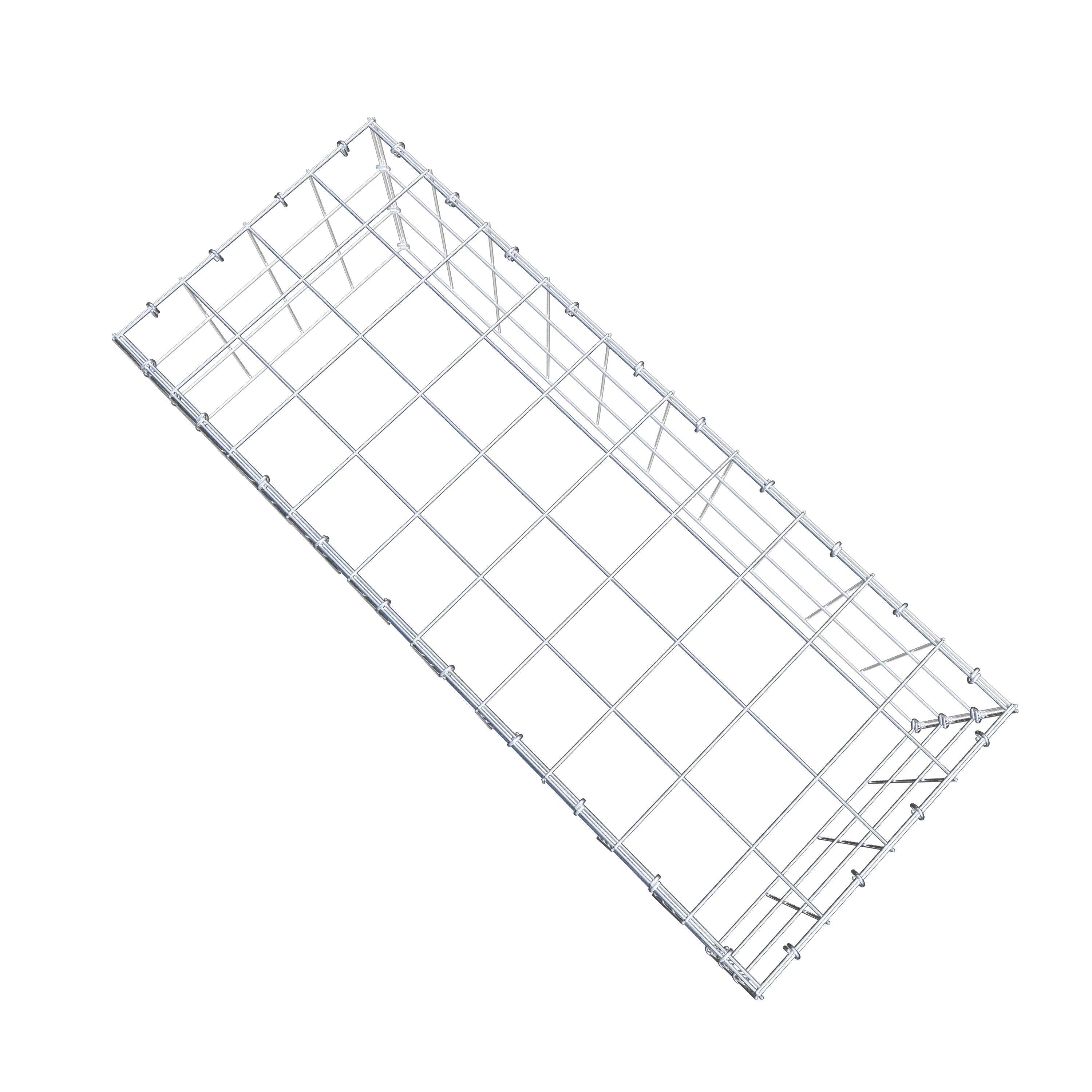 Mounted gabion type 3 100 cm x 30 cm x 40 cm (L x H x D), mesh size 10 cm x 10 cm, C-ring