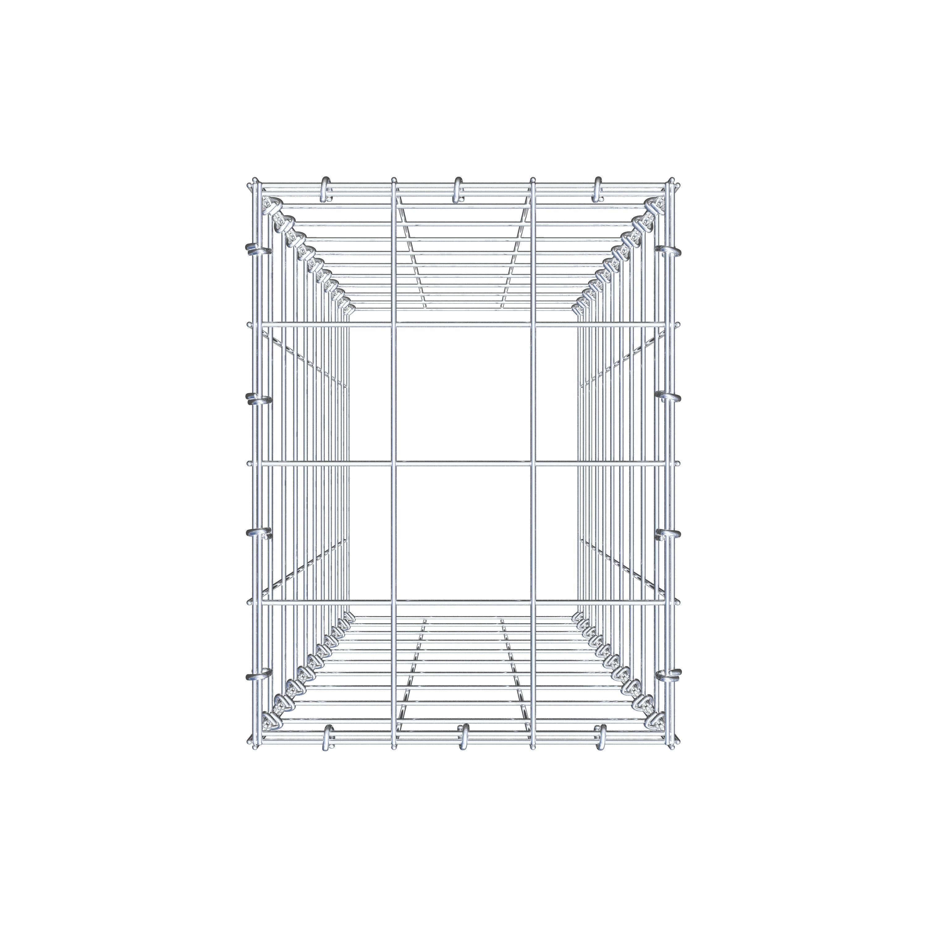 Monteret gabion type 3 100 cm x 30 cm x 40 cm (L x H x D), maskestørrelse 10 cm x 10 cm, C-ring