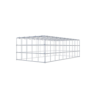 Mounted gabion type 3 100 cm x 30 cm x 50 cm (L x H x D), mesh size 10 cm x 10 cm, C-ring