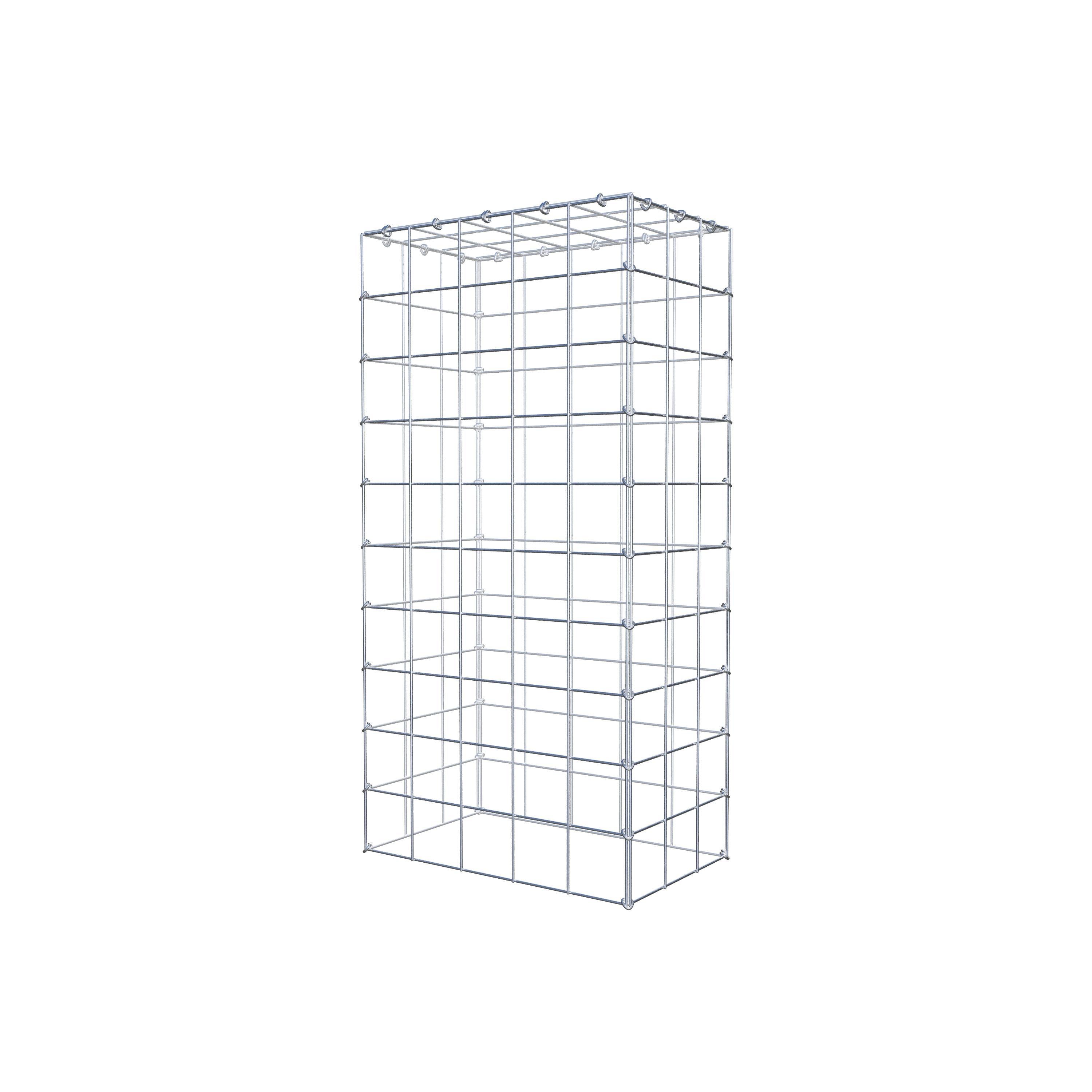 Typ 3 påbyggnadsgabion 100 cm x 30 cm x 50 cm (L x H x D), maskstorlek 10 cm x 10 cm, C-ring