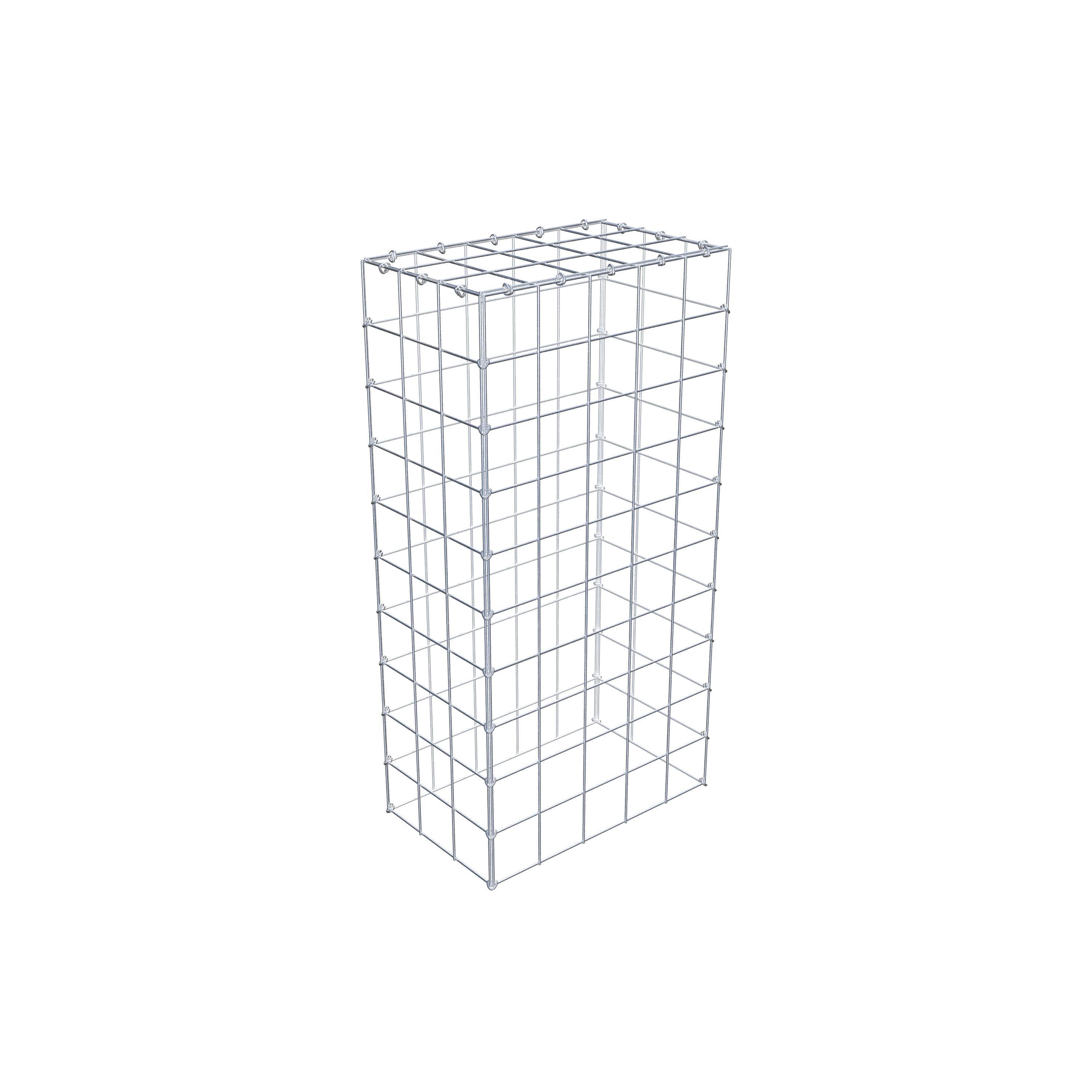 Typ 3 påbyggnadsgabion 100 cm x 30 cm x 50 cm (L x H x D), maskstorlek 10 cm x 10 cm, C-ring