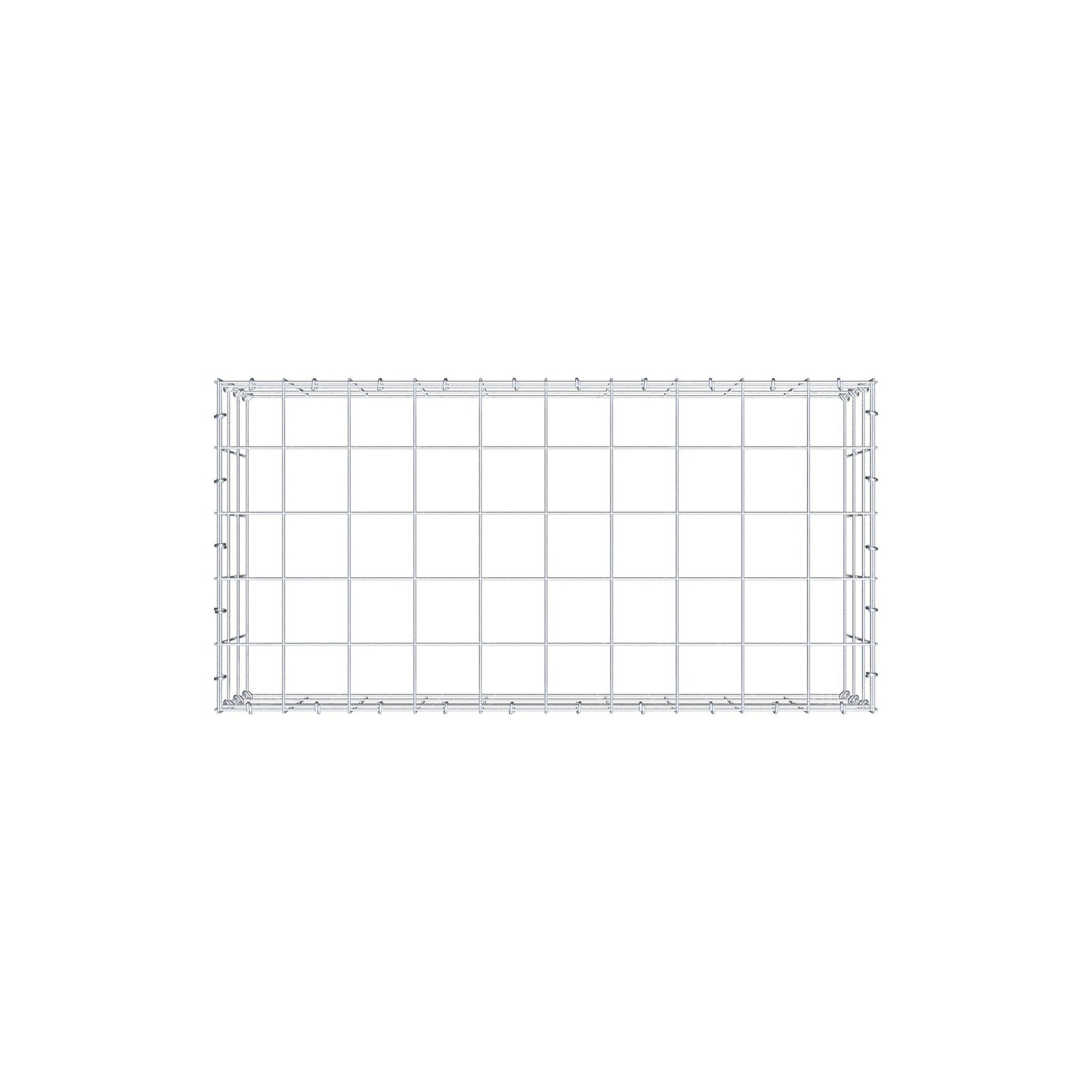 Mounted gabion type 3 100 cm x 30 cm x 50 cm (L x H x D), mesh size 10 cm x 10 cm, C-ring