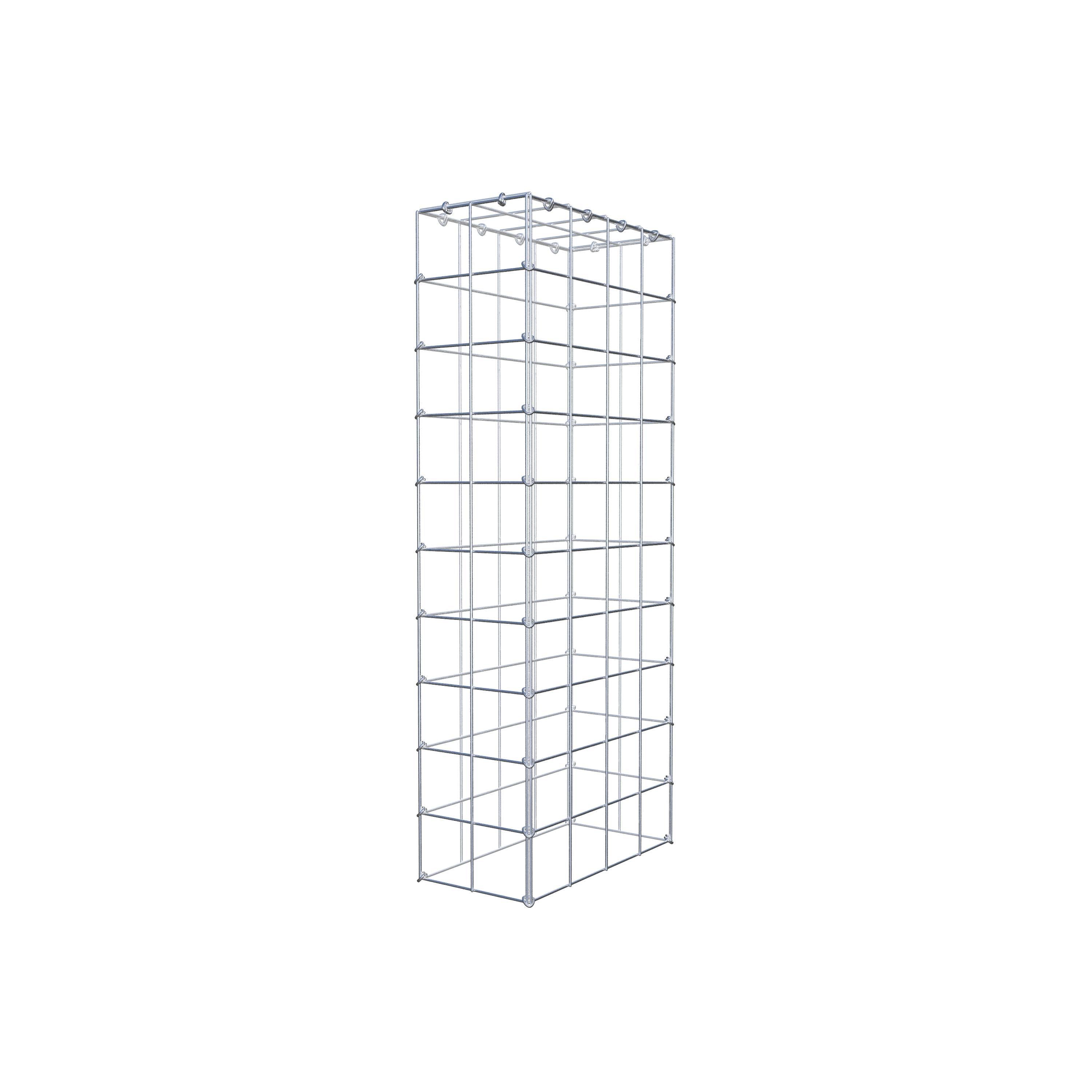 Mounted gabion type 3 100 cm x 40 cm x 20 cm (L x H x D), mesh size 10 cm x 10 cm, C-ring