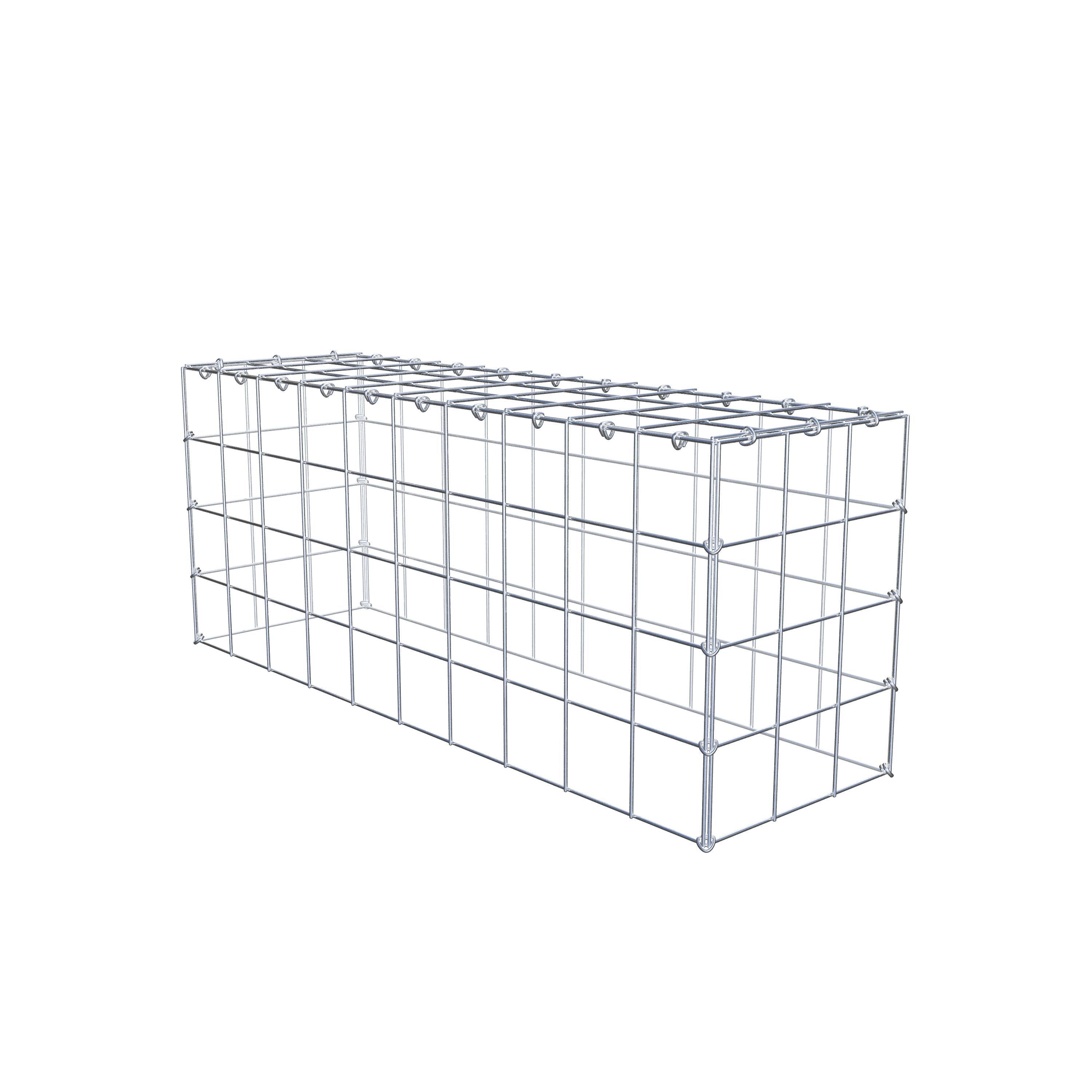 Mounted gabion type 3 100 cm x 40 cm x 30 cm (L x H x D), mesh size 10 cm x 10 cm, C-ring