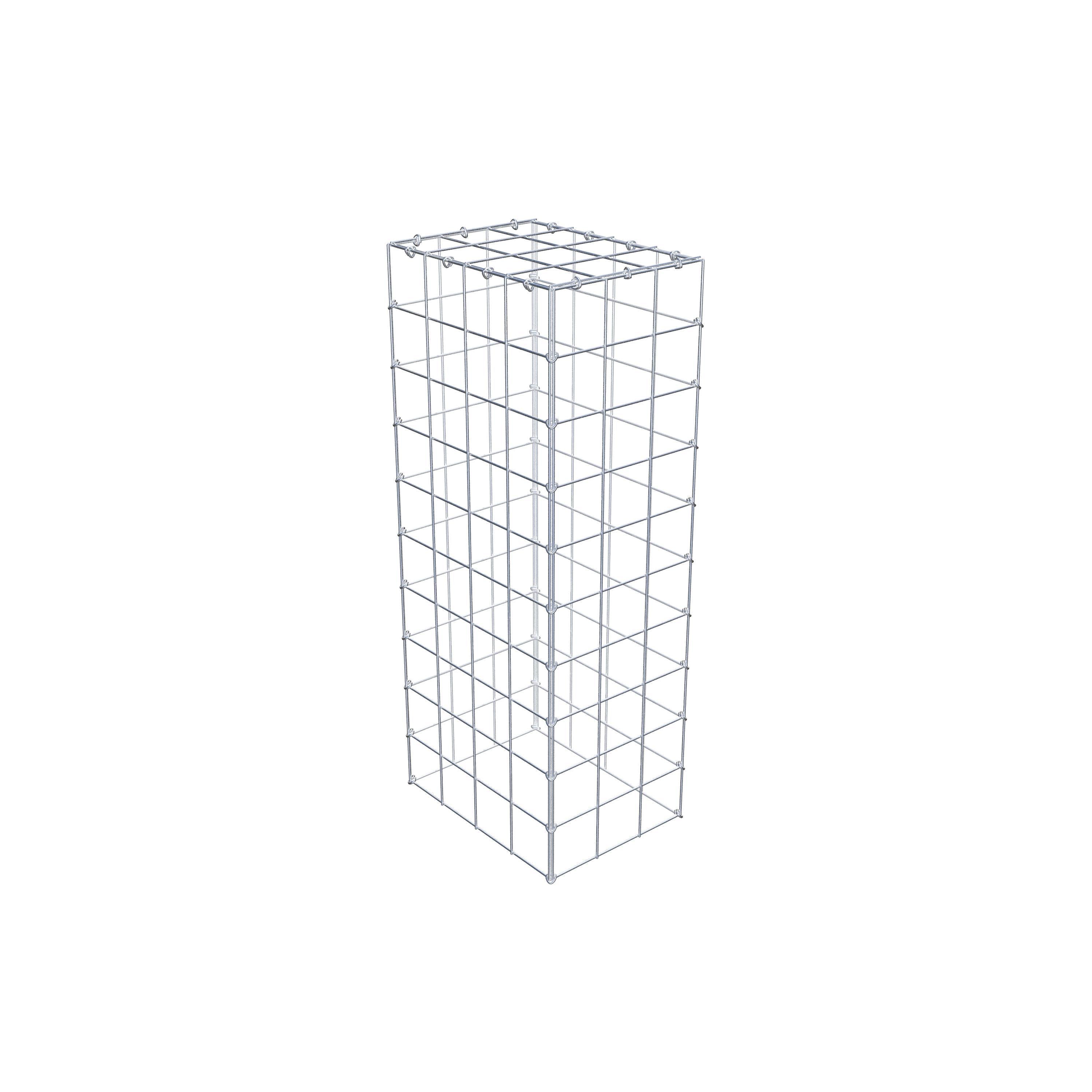 Mounted gabion type 3 100 cm x 40 cm x 30 cm (L x H x D), mesh size 10 cm x 10 cm, C-ring