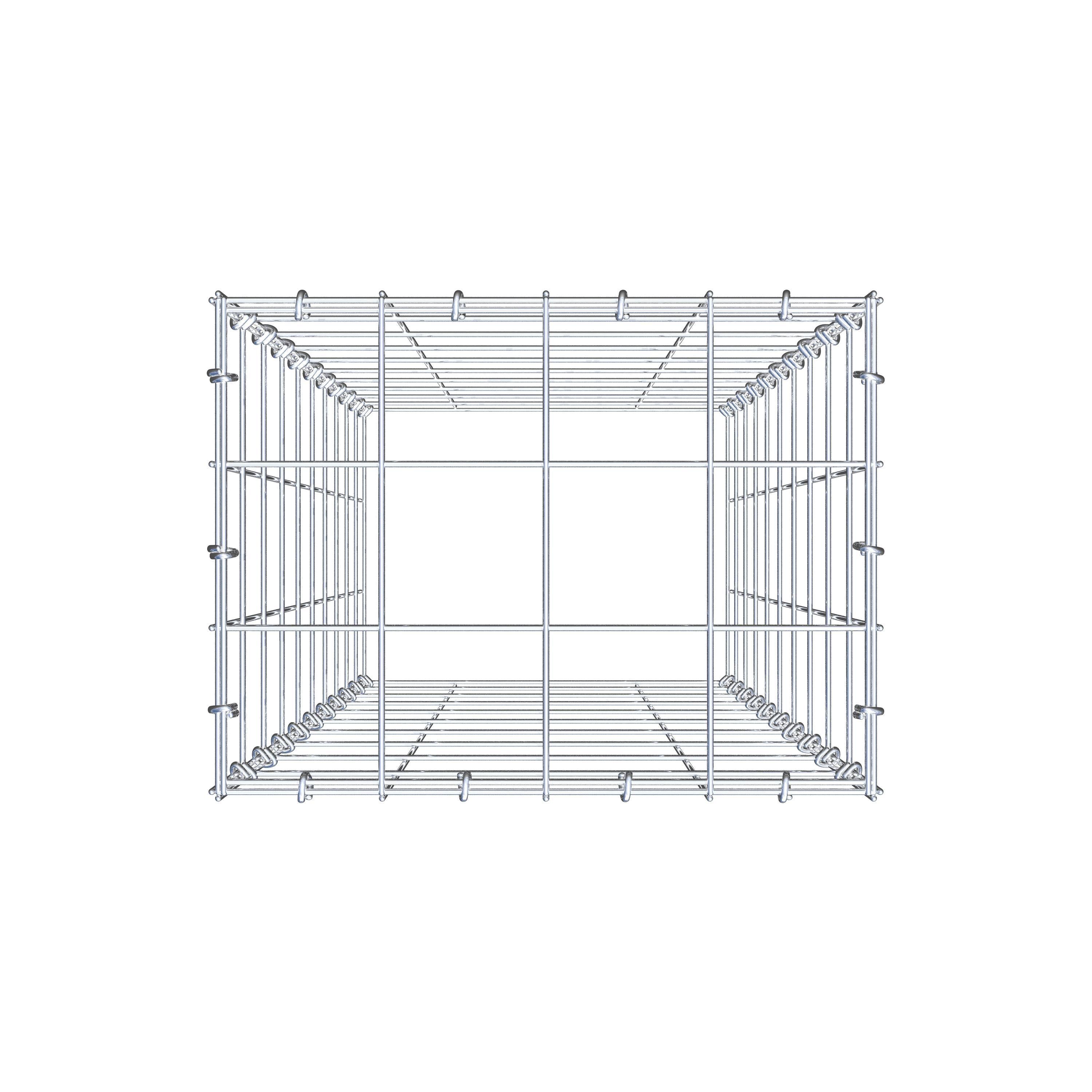 Anbaugabione Typ 3 100 cm x 40 cm x 30 cm (L x H x T), Maschenweite 10 cm x 10 cm, C-Ring