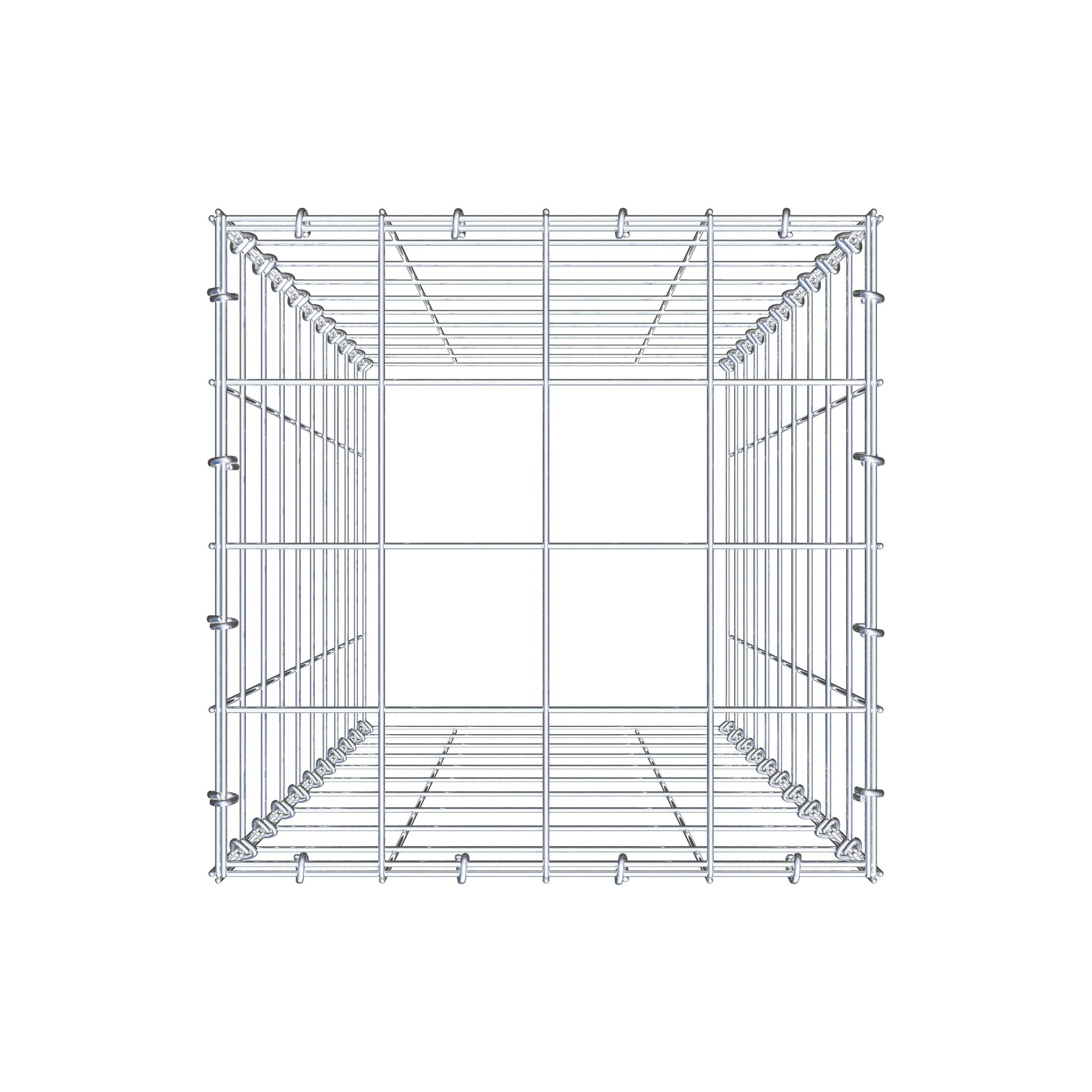 Gavión complementario de tipo 3 100 cm x 40 cm x 40 cm (L x A x P), malla 10 cm x 10 cm, anillo en C