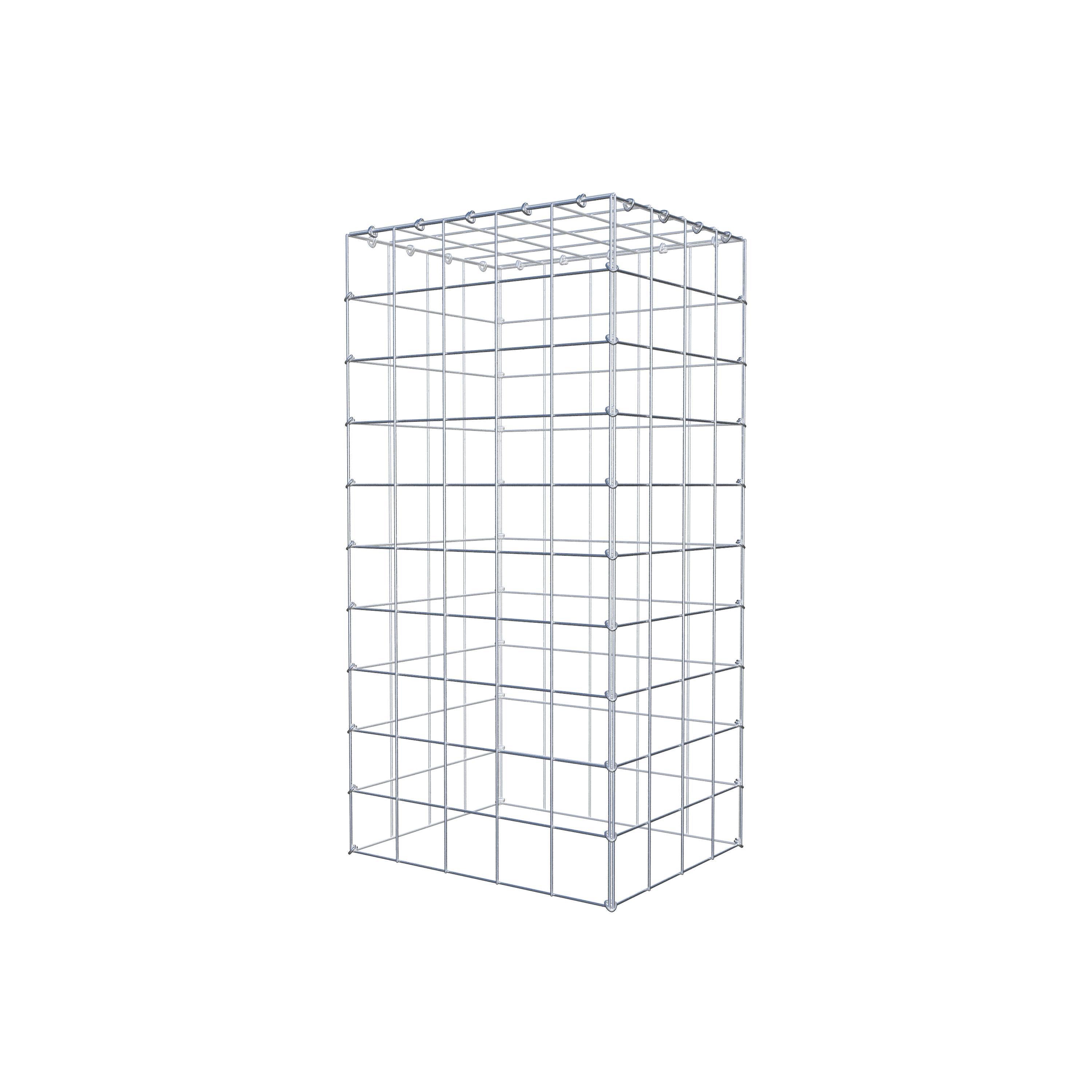 Monteret gabion type 3 100 cm x 40 cm x 50 cm (L x H x D), maskestørrelse 10 cm x 10 cm, C-ring