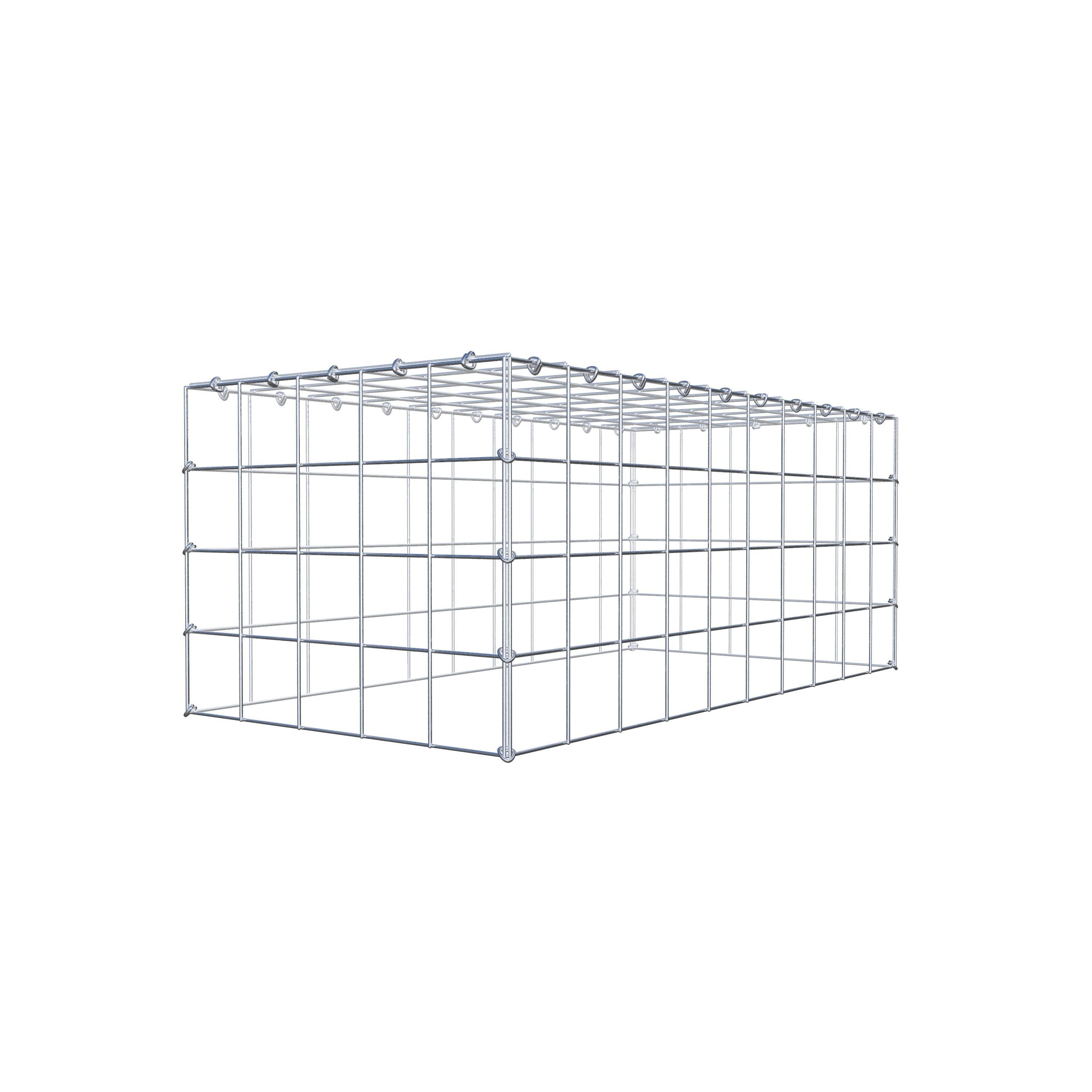 Mounted gabion type 3 100 cm x 40 cm x 50 cm (L x H x D), mesh size 10 cm x 10 cm, C-ring