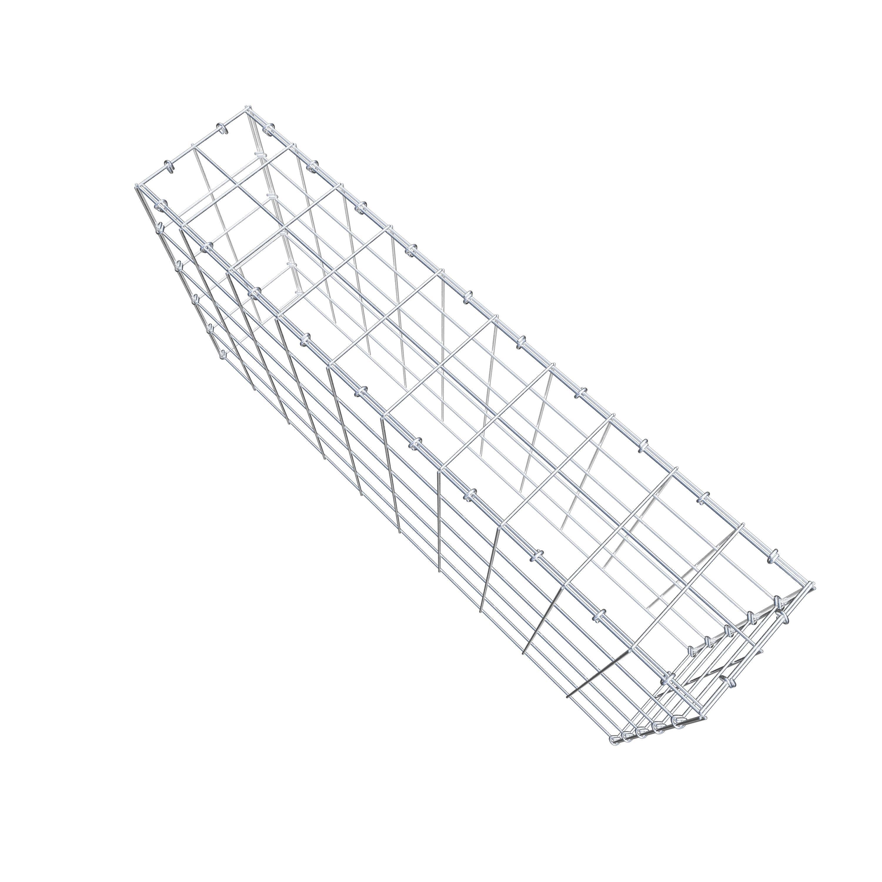 Mounted gabion type 3 100 cm x 50 cm x 20 cm (L x H x D), mesh size 10 cm x 10 cm, C-ring