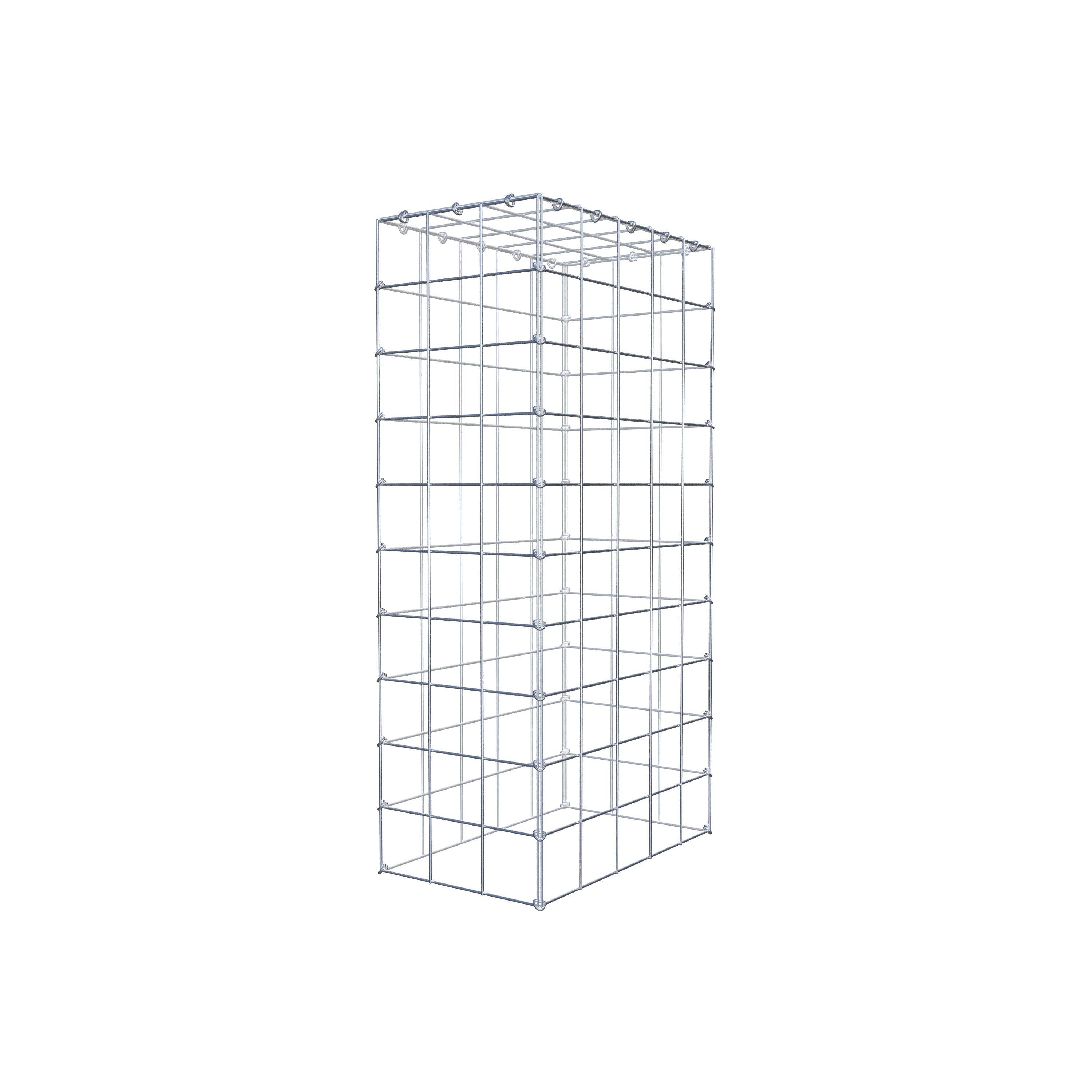 Typ 3 påbyggnadsgabion 100 cm x 50 cm x 30 cm (L x H x D), maskstorlek 10 cm x 10 cm, C-ring