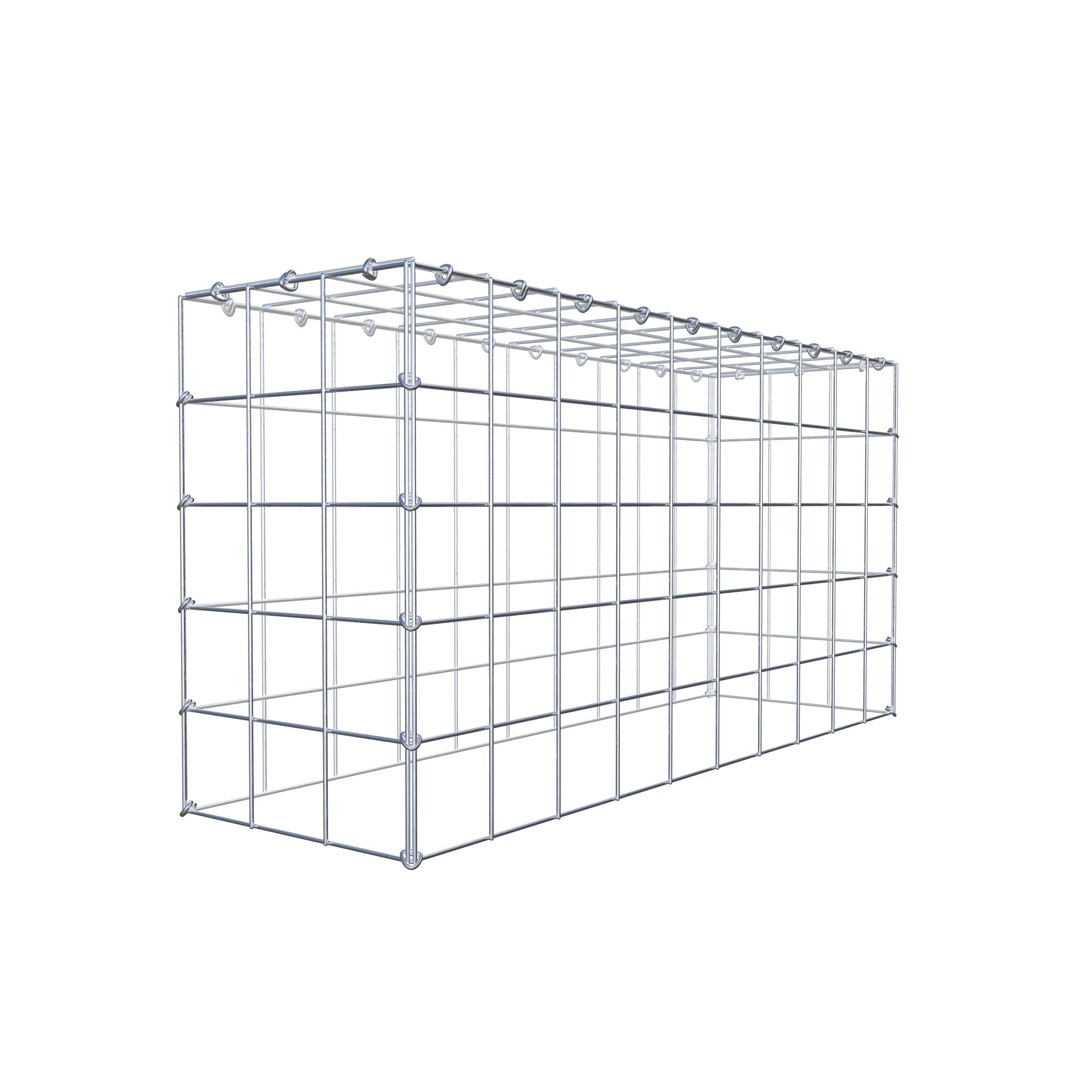 Typ 3 påbyggnadsgabion 100 cm x 50 cm x 30 cm (L x H x D), maskstorlek 10 cm x 10 cm, C-ring