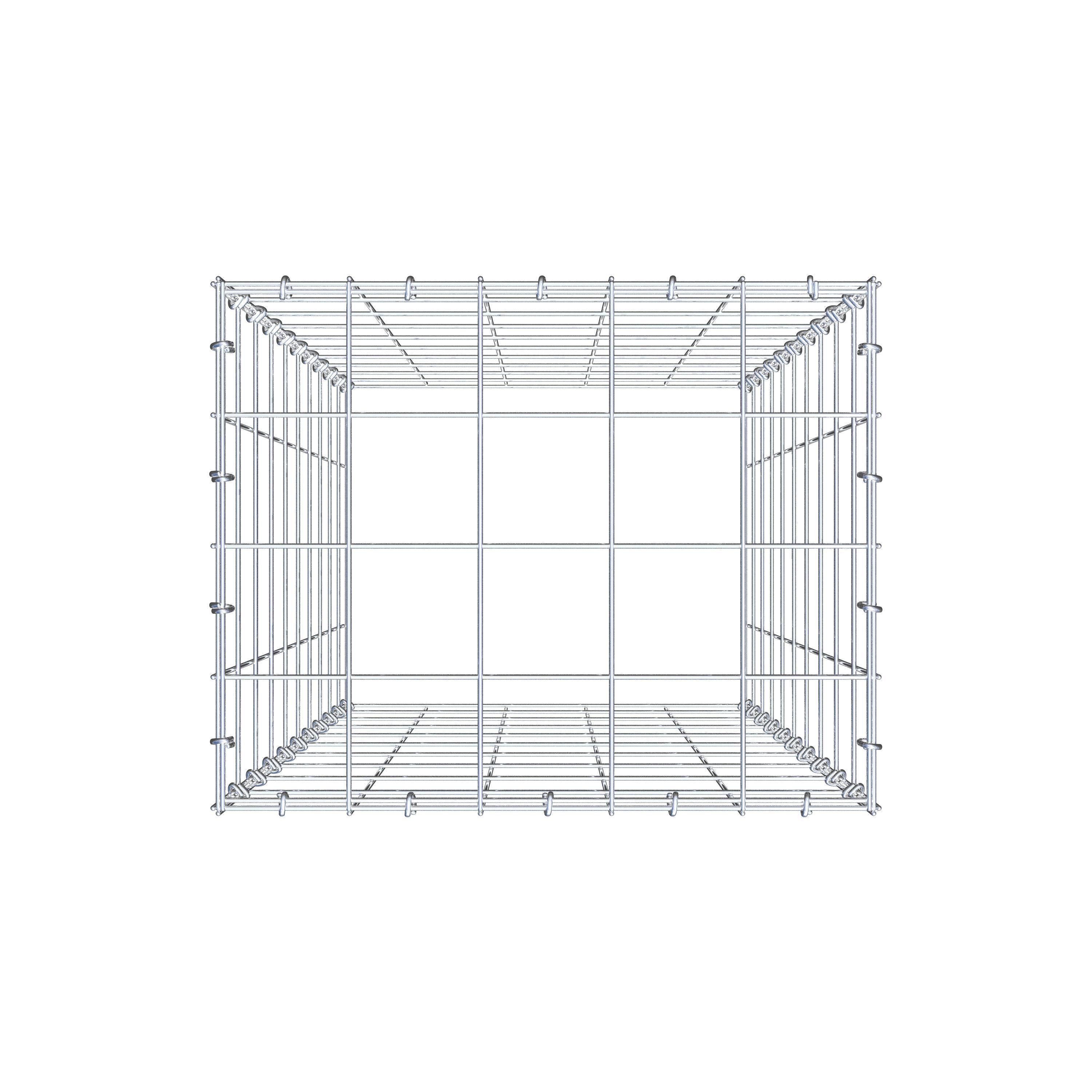 Gabião Tipo 3 100 cm x 50 cm x 40 cm (C x A x P), malhagem 10 cm x 10 cm, anel C