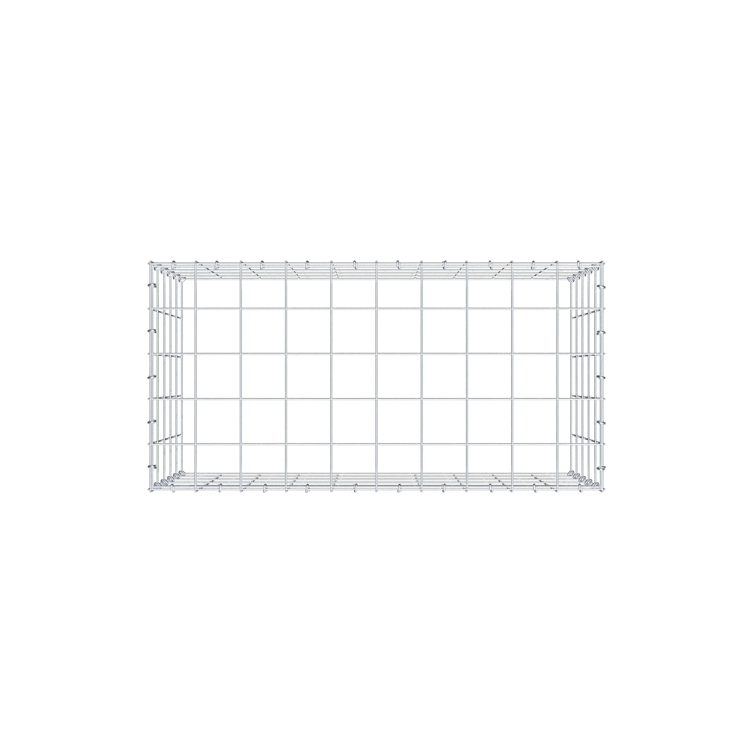 Gabião Tipo 3 100 cm x 50 cm x 50 cm (C x A x P), malhagem 10 cm x 10 cm, anel C