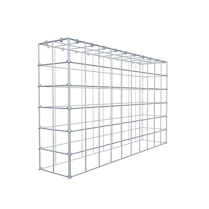 Mounted gabion type 3 100 cm x 60 cm x 20 cm (L x H x D), mesh size 10 cm x 10 cm, C-ring