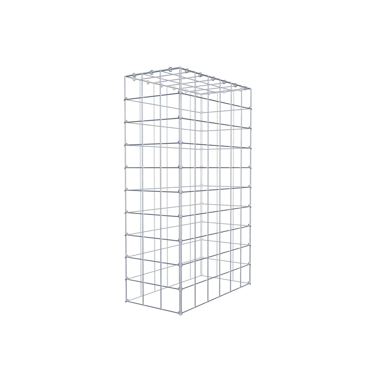 Mounted gabion type 3 100 cm x 60 cm x 30 cm (L x H x D), mesh size 10 cm x 10 cm, C-ring