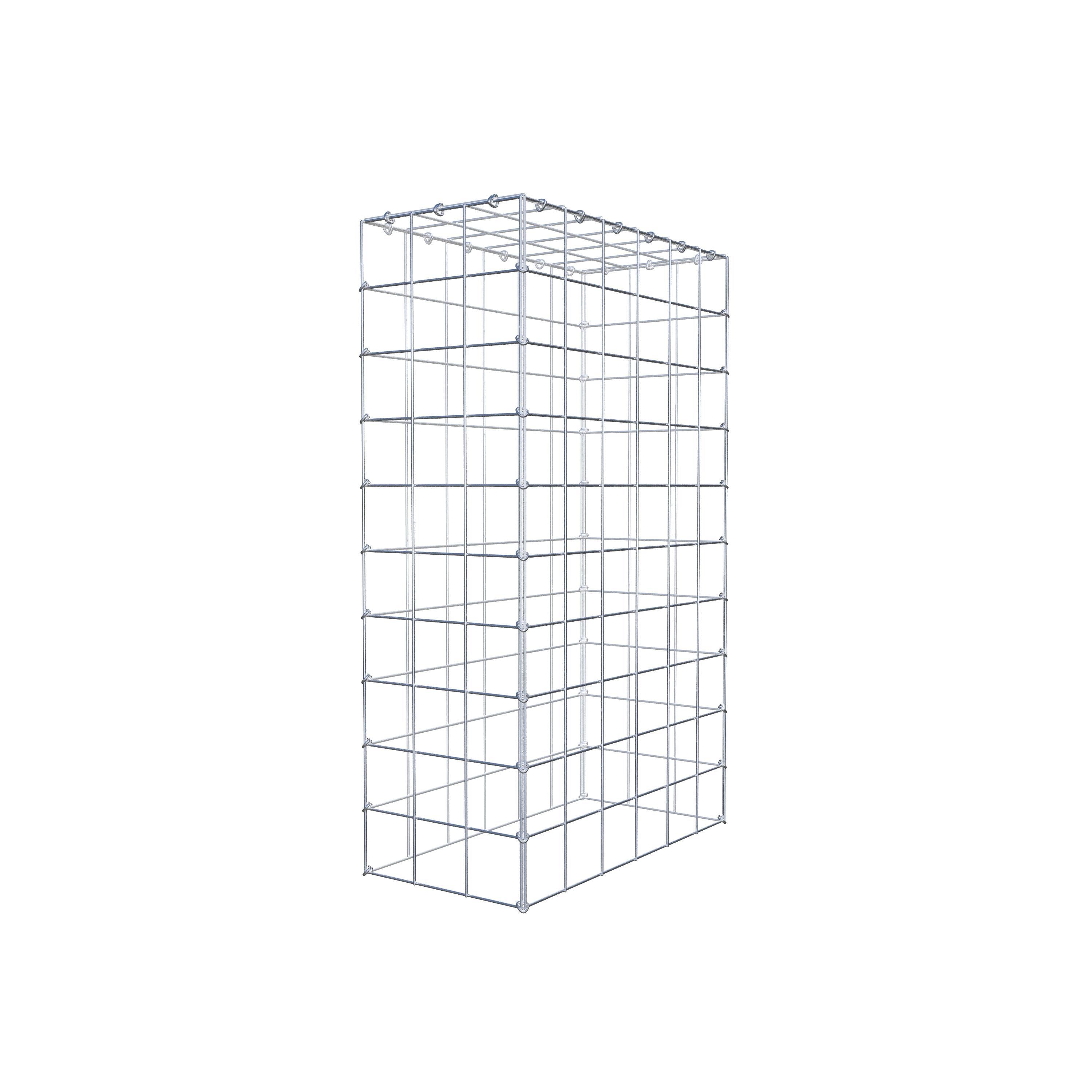 Monteret gabion type 3 100 cm x 60 cm x 30 cm (L x H x D), maskestørrelse 10 cm x 10 cm, C-ring