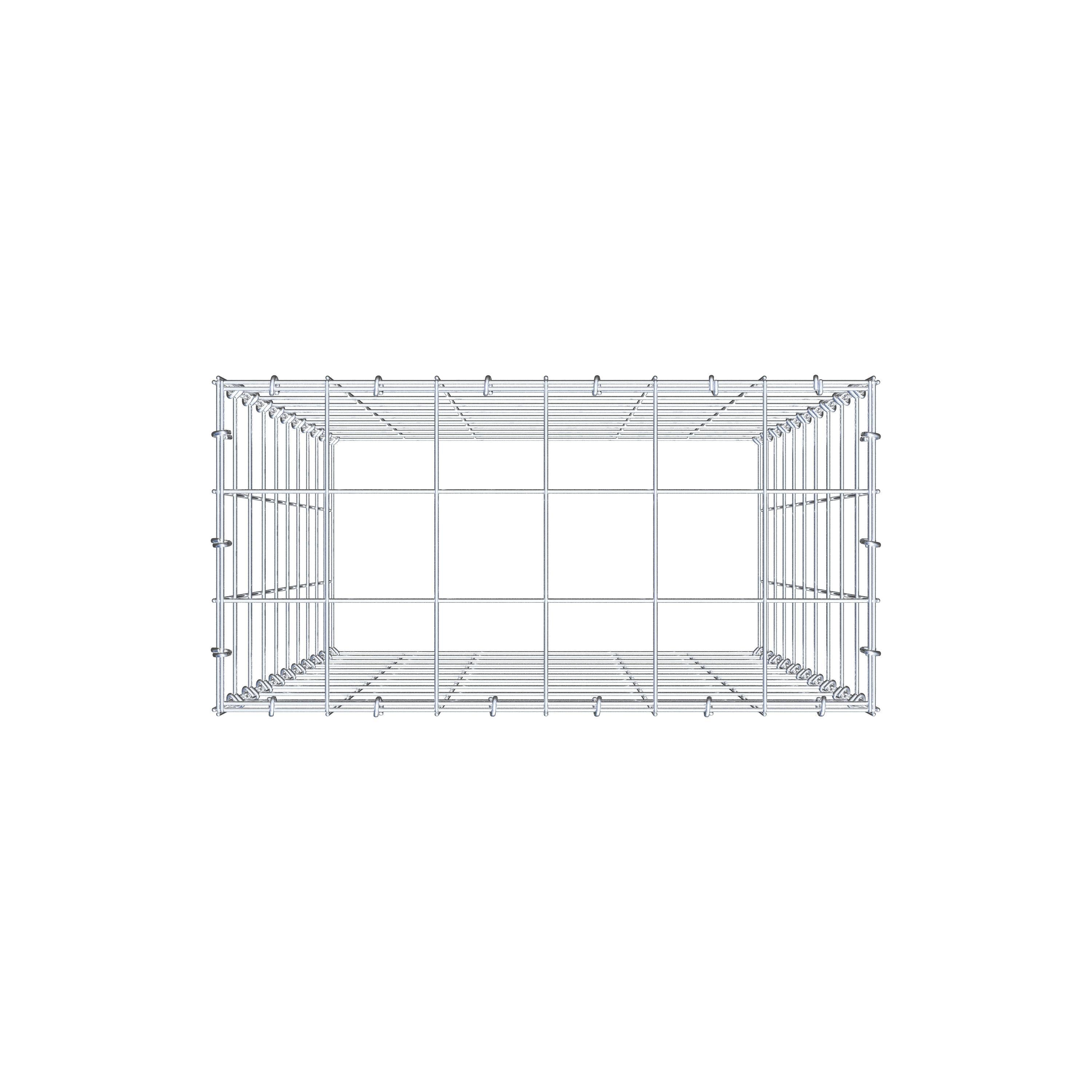 Gabião Tipo 3 100 cm x 60 cm x 30 cm (C x A x P), malhagem 10 cm x 10 cm, anel C