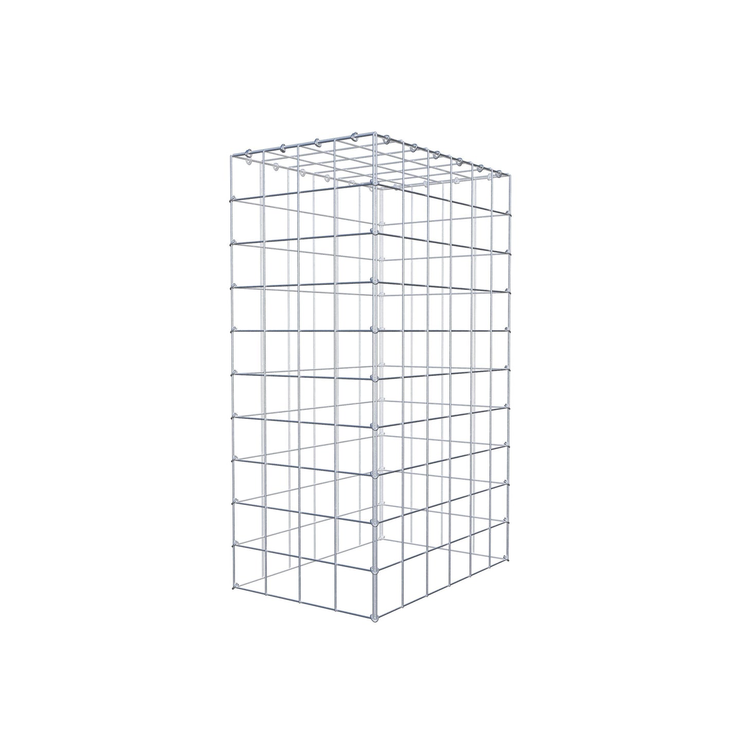 Mounted gabion type 3 100 cm x 60 cm x 40 cm (L x H x D), mesh size 10 cm x 10 cm, C-ring