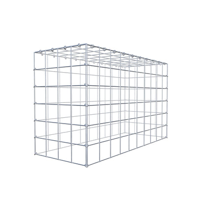 Mounted gabion type 3 100 cm x 60 cm x 40 cm (L x H x D), mesh size 10 cm x 10 cm, C-ring