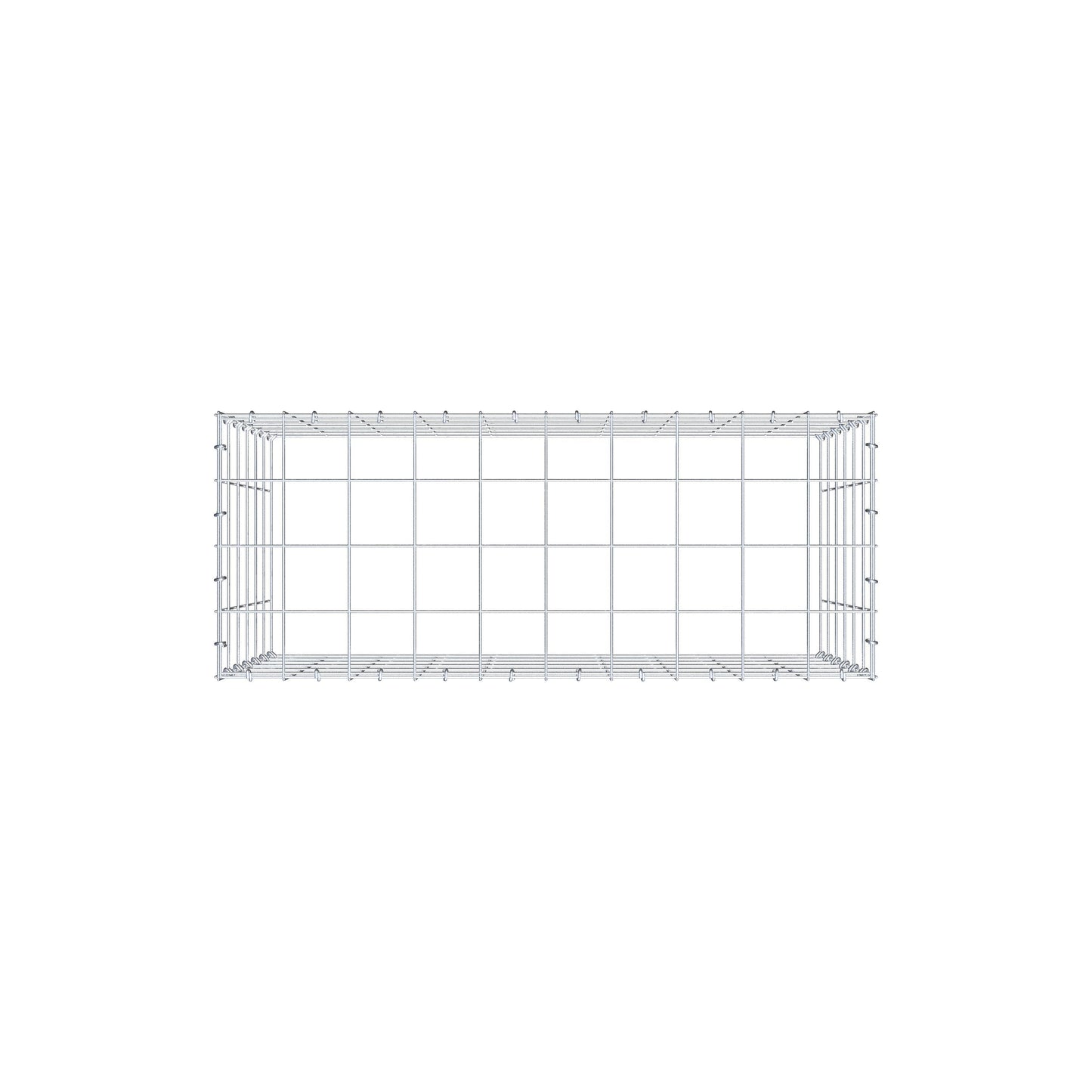 Mounted gabion type 3 100 cm x 60 cm x 40 cm (L x H x D), mesh size 10 cm x 10 cm, C-ring