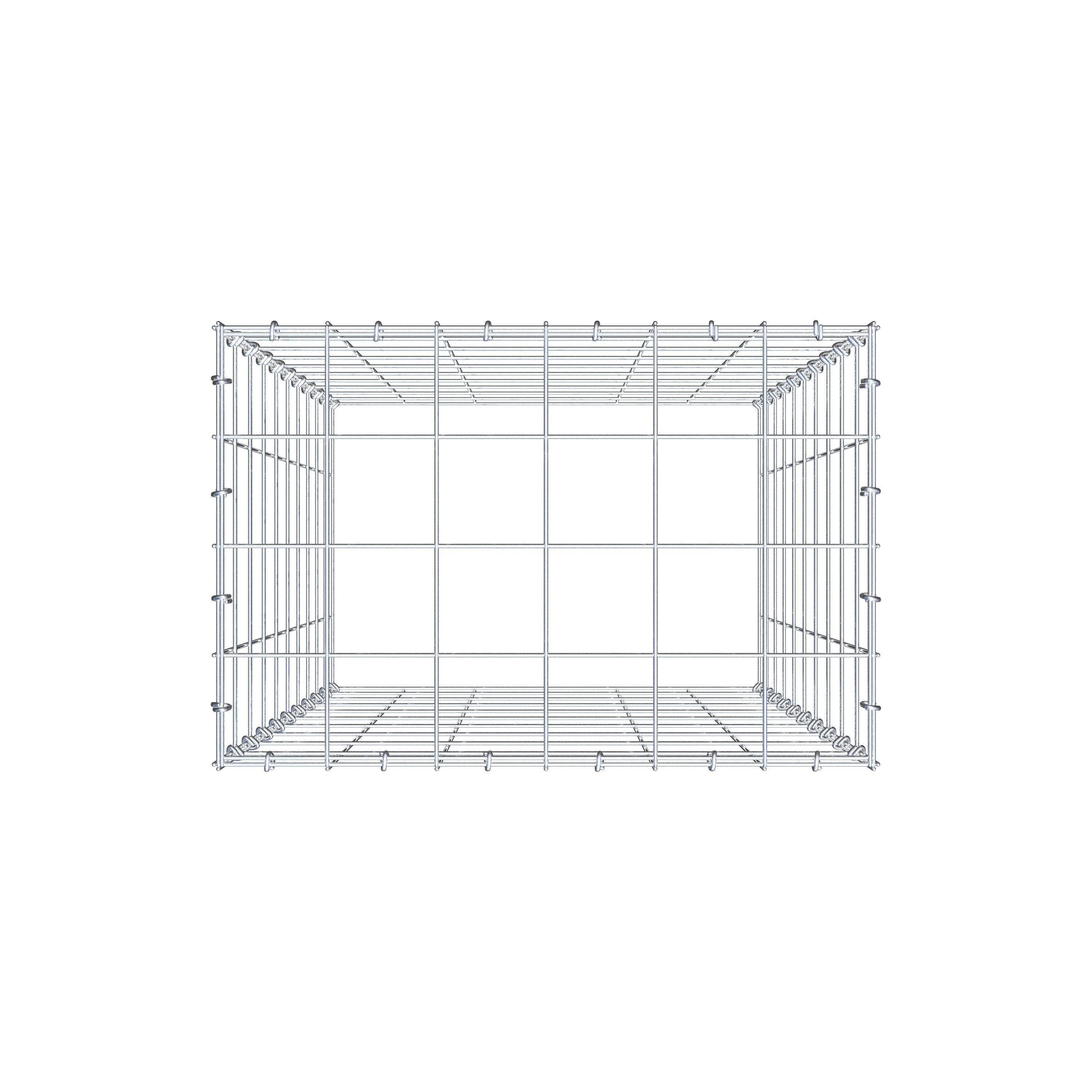 Gabbione aggiuntivo di tipo 3 100 cm x 60 cm x 40 cm (L x H x P), maglia 10 cm x 10 cm, anello a C