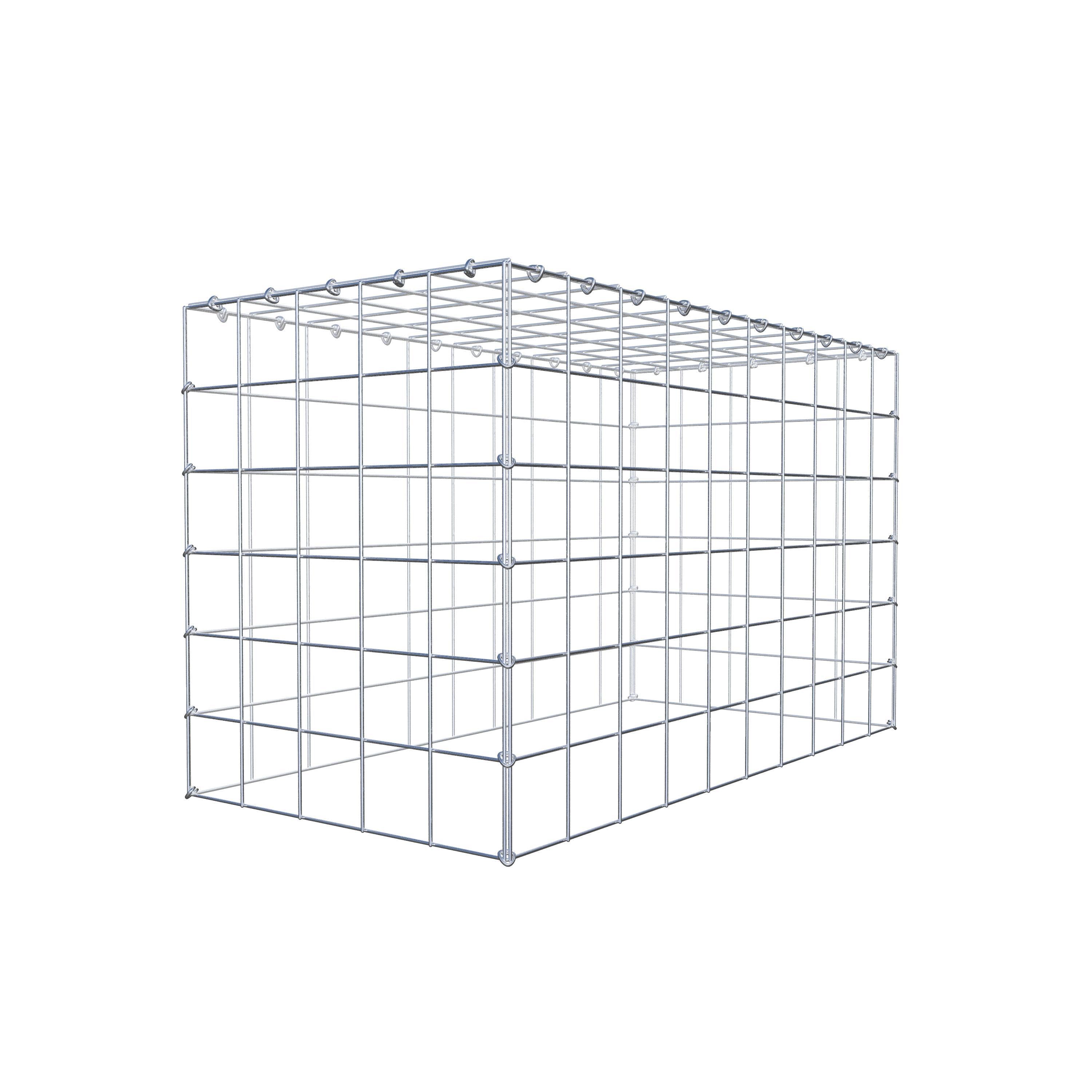 Mounted gabion type 3 100 cm x 60 cm x 50 cm (L x H x D), mesh size 10 cm x 10 cm, C-ring