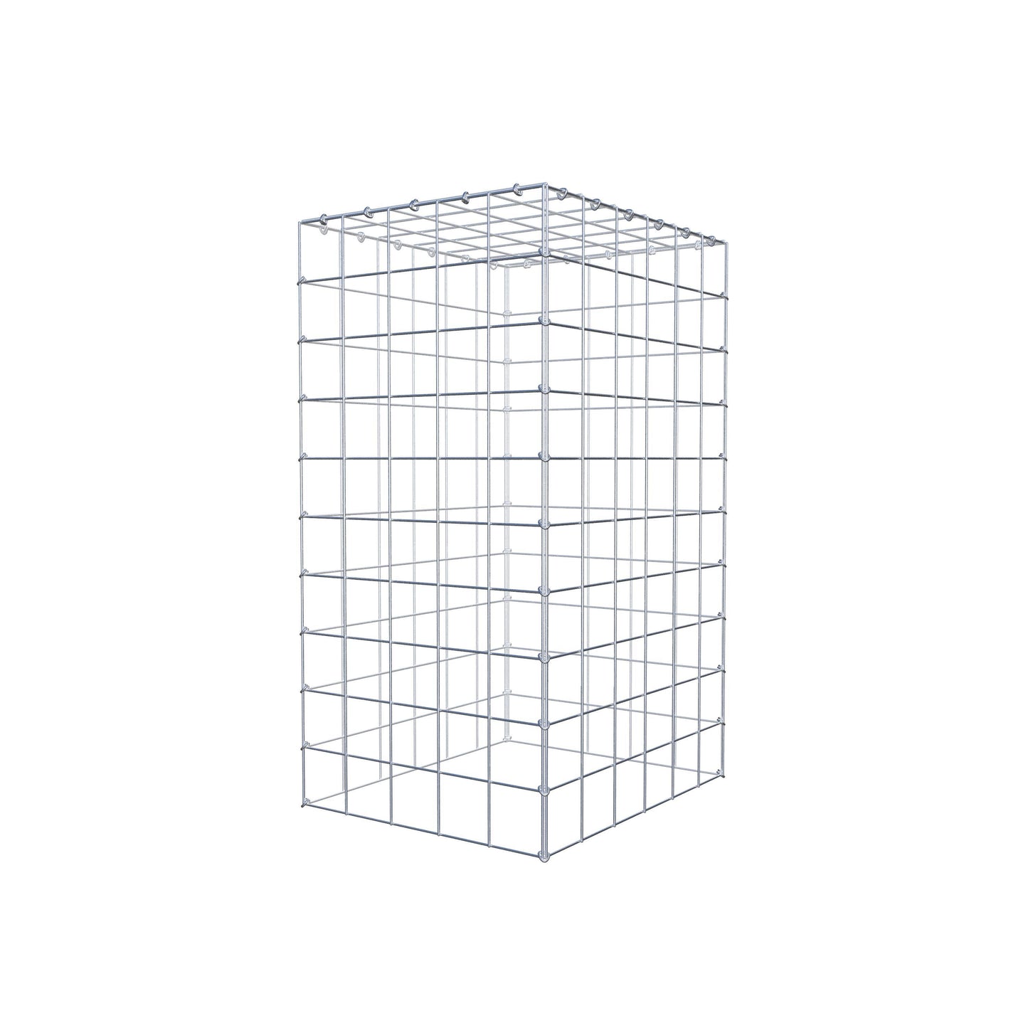 Mounted gabion type 3 100 cm x 60 cm x 50 cm (L x H x D), mesh size 10 cm x 10 cm, C-ring
