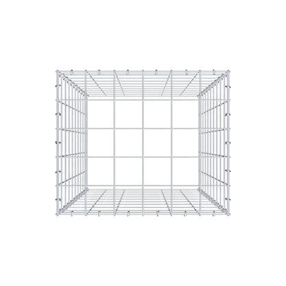 Mounted gabion type 3 100 cm x 60 cm x 50 cm (L x H x D), mesh size 10 cm x 10 cm, C-ring