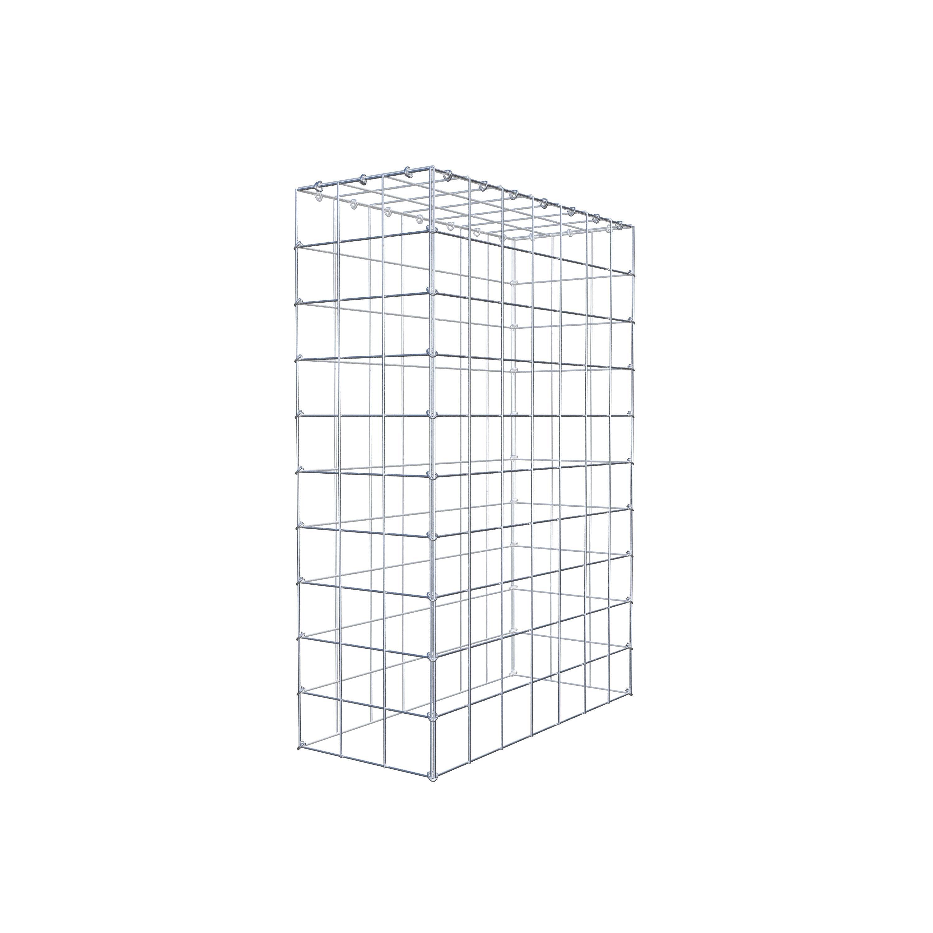 Monteret gabion type 3 100 cm x 70 cm x 30 cm (L x H x D), maskestørrelse 10 cm x 10 cm, C-ring