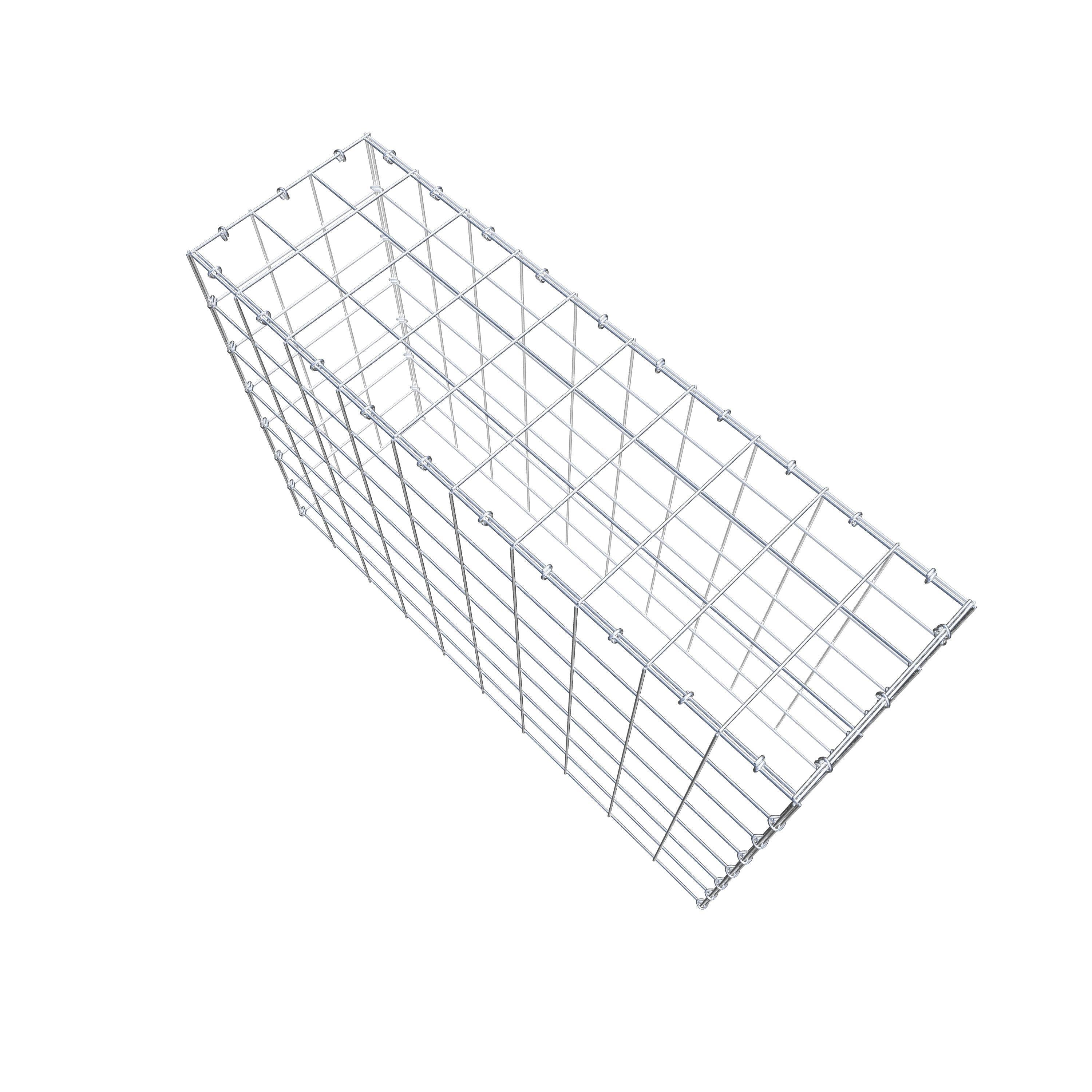 Mounted gabion type 3 100 cm x 70 cm x 30 cm (L x H x D), mesh size 10 cm x 10 cm, C-ring