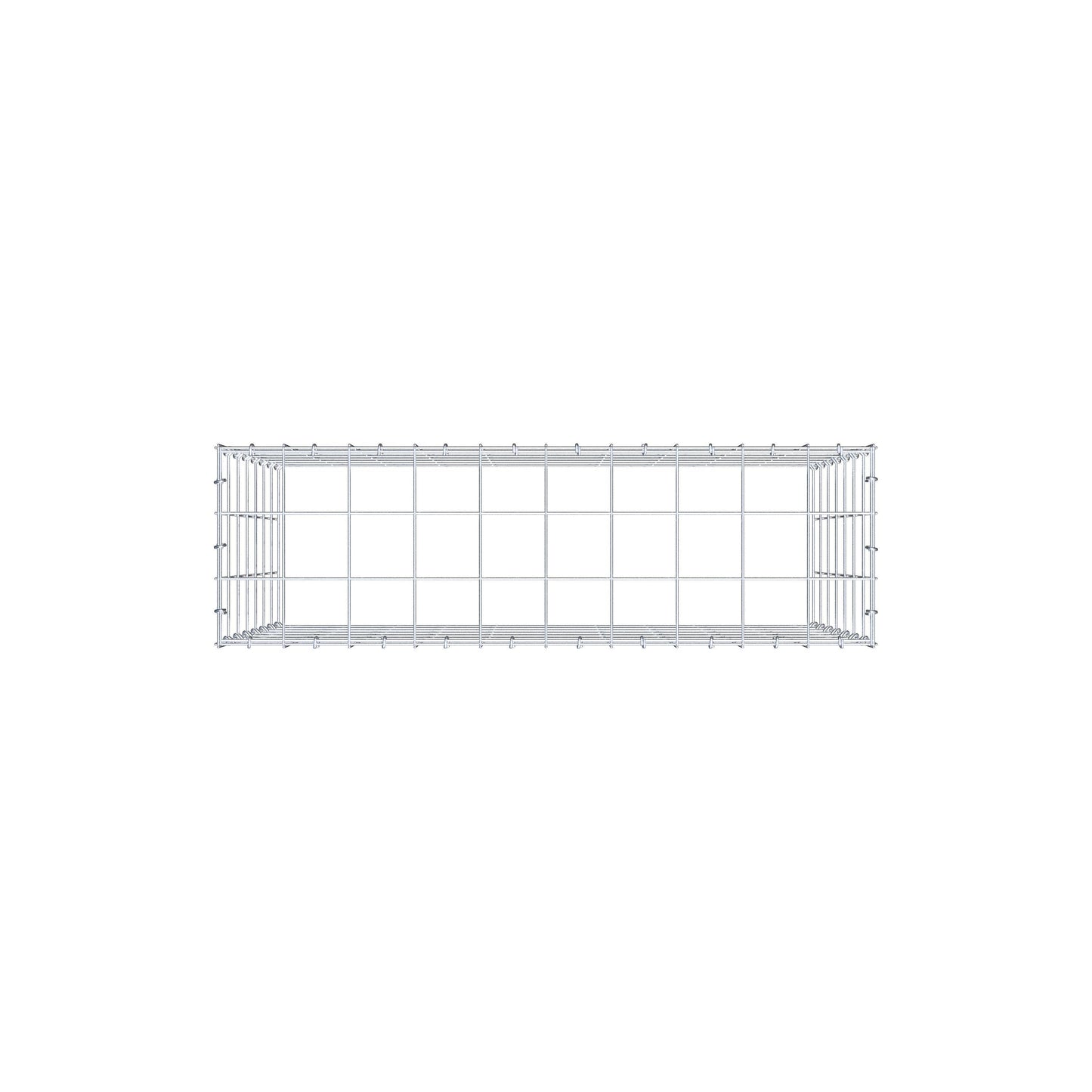 Monteret gabion type 3 100 cm x 70 cm x 30 cm (L x H x D), maskestørrelse 10 cm x 10 cm, C-ring